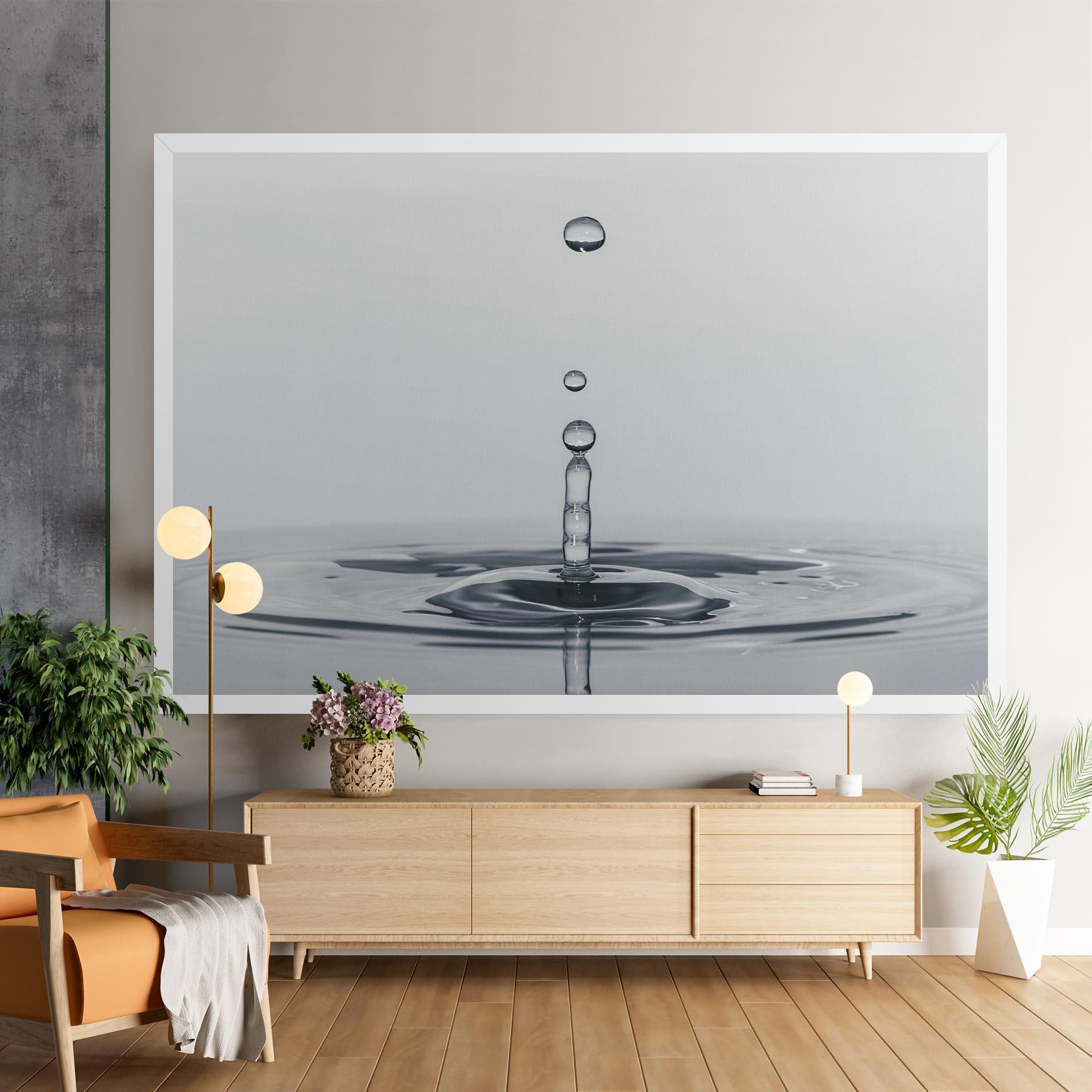 Leinwandbild Grey Water Drop mockup 9