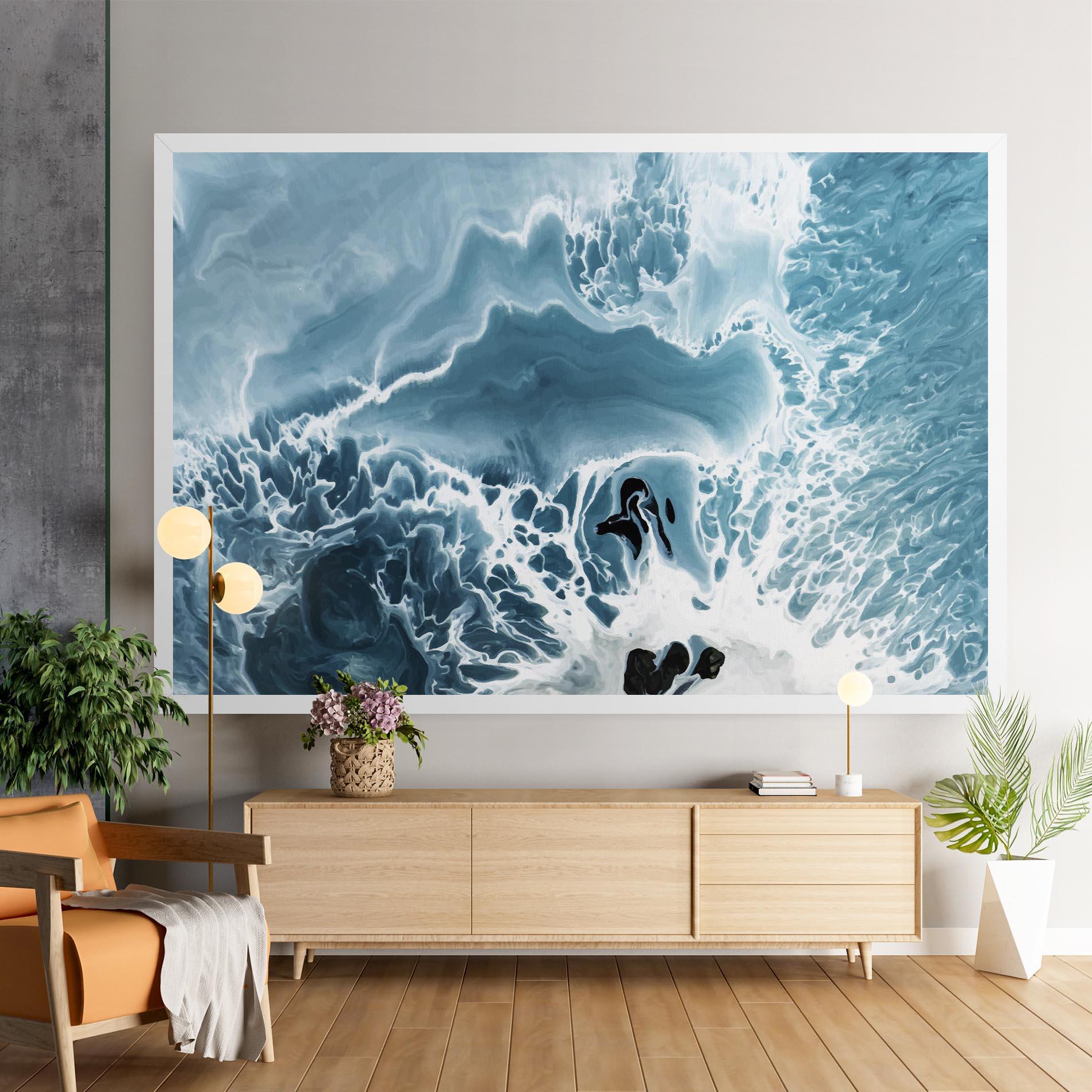 Leinwandbild Light Blue Ocean mockup 9