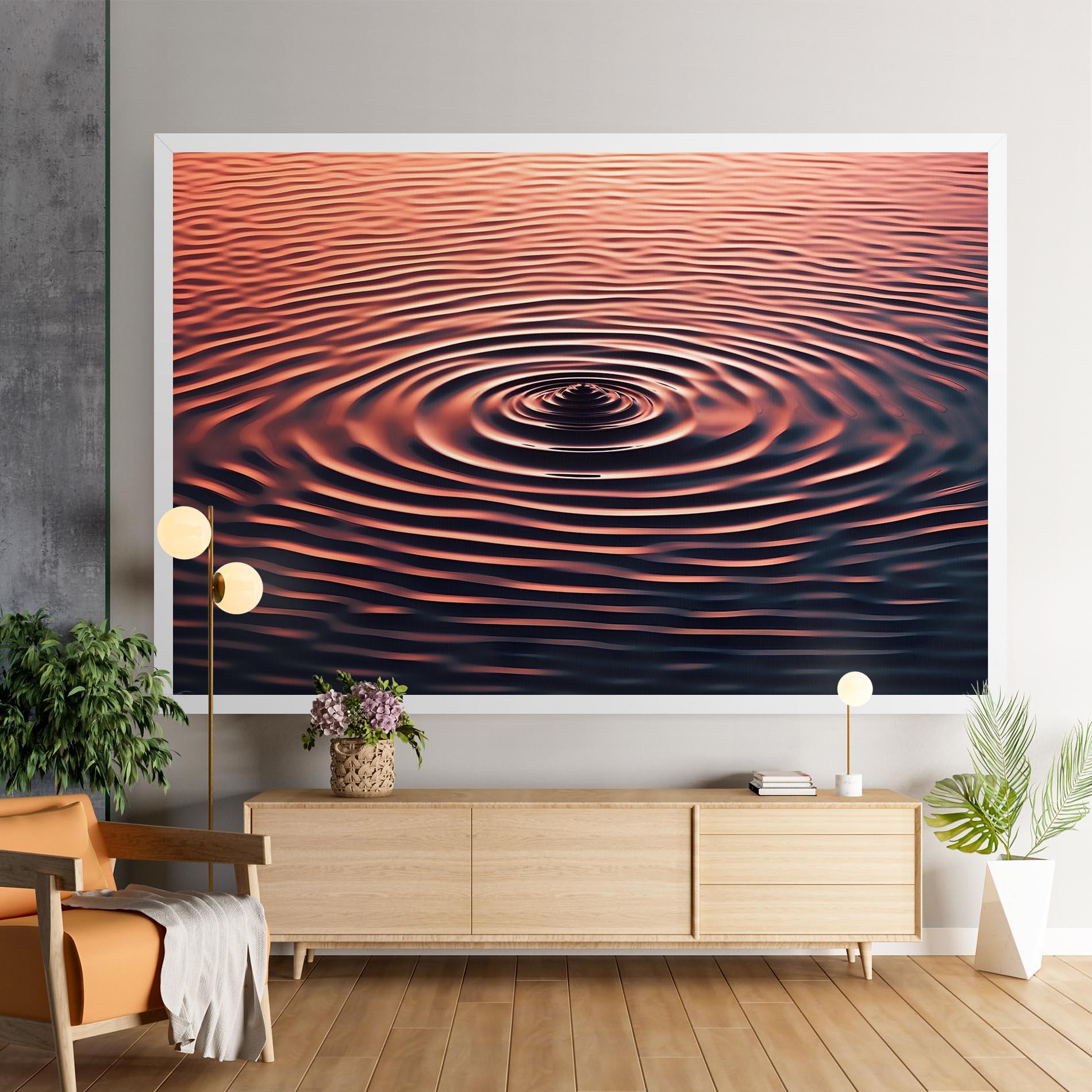 Leinwandbild Red Blue Water mockup 9