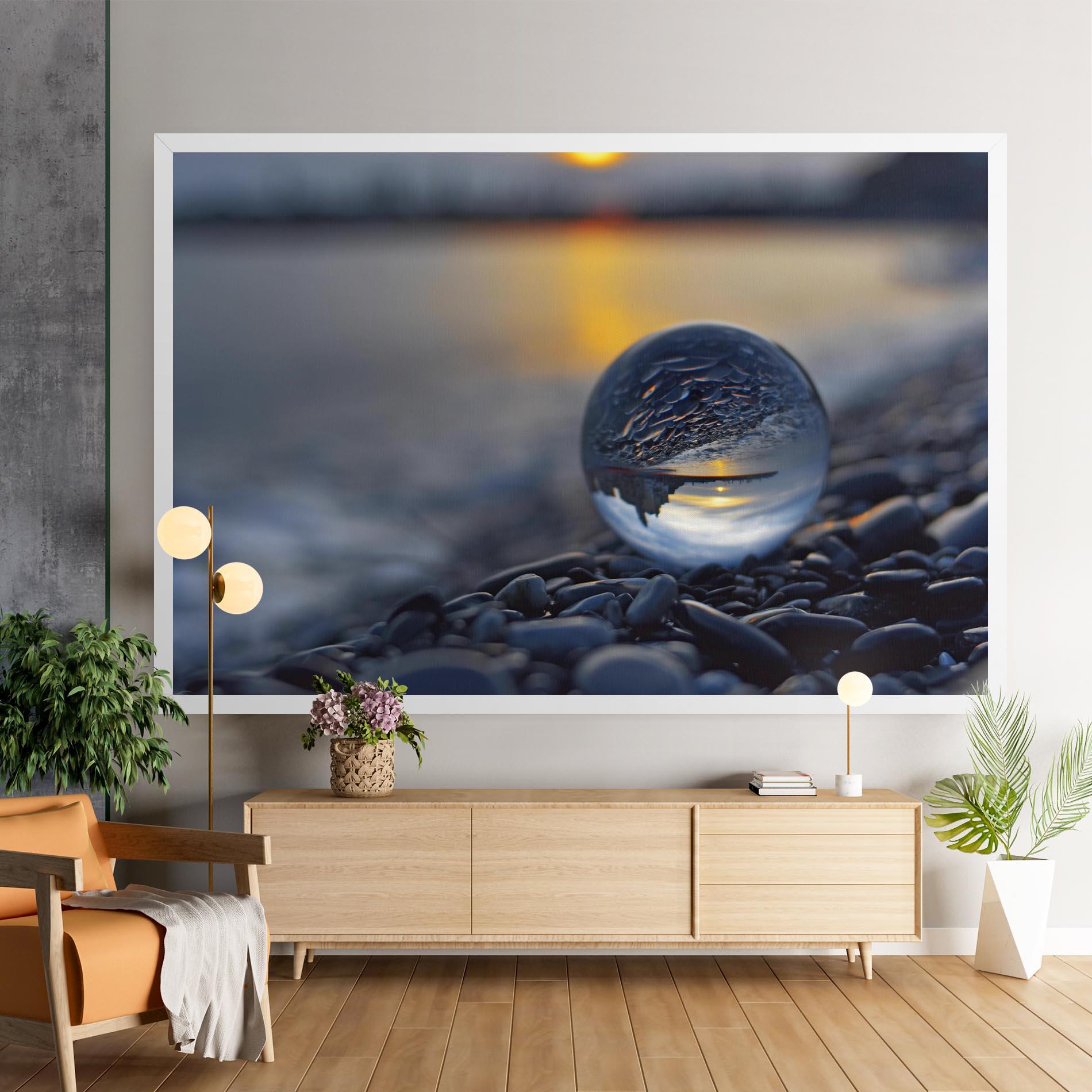 Leinwandbild Sunset Lensball mockup 9