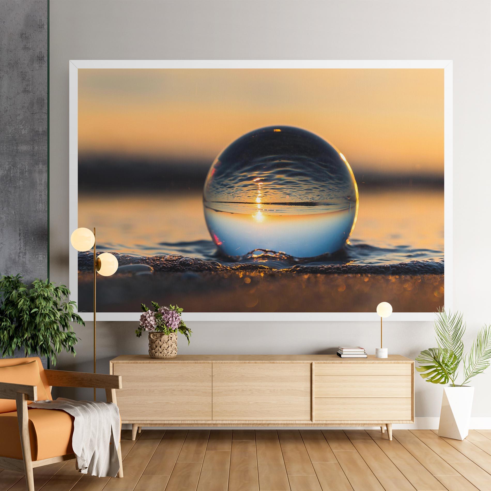 Leinwandbild Water Bubble Reflecting mockup 9