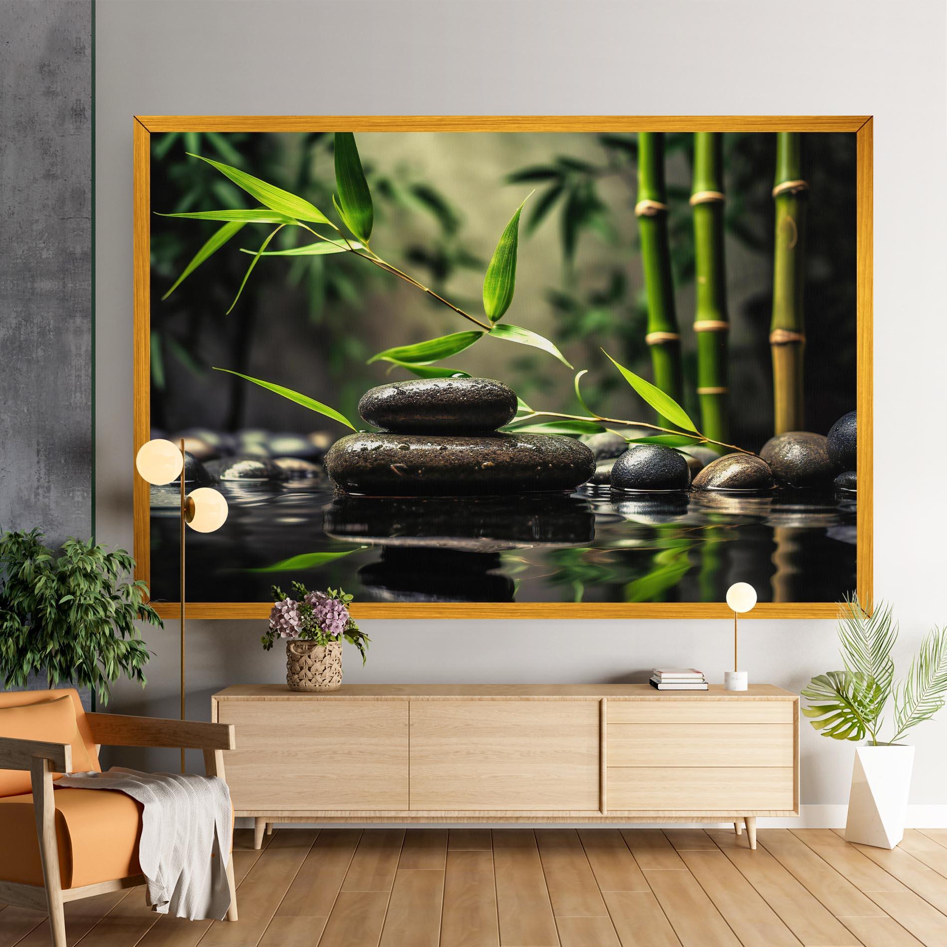 Leinwandbild Bamboo Plant Water mockup 9