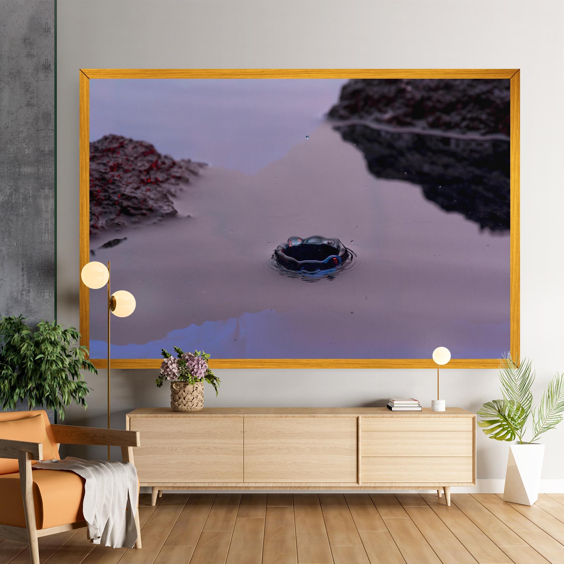 Leinwandbild Blue Color Water mockup 9