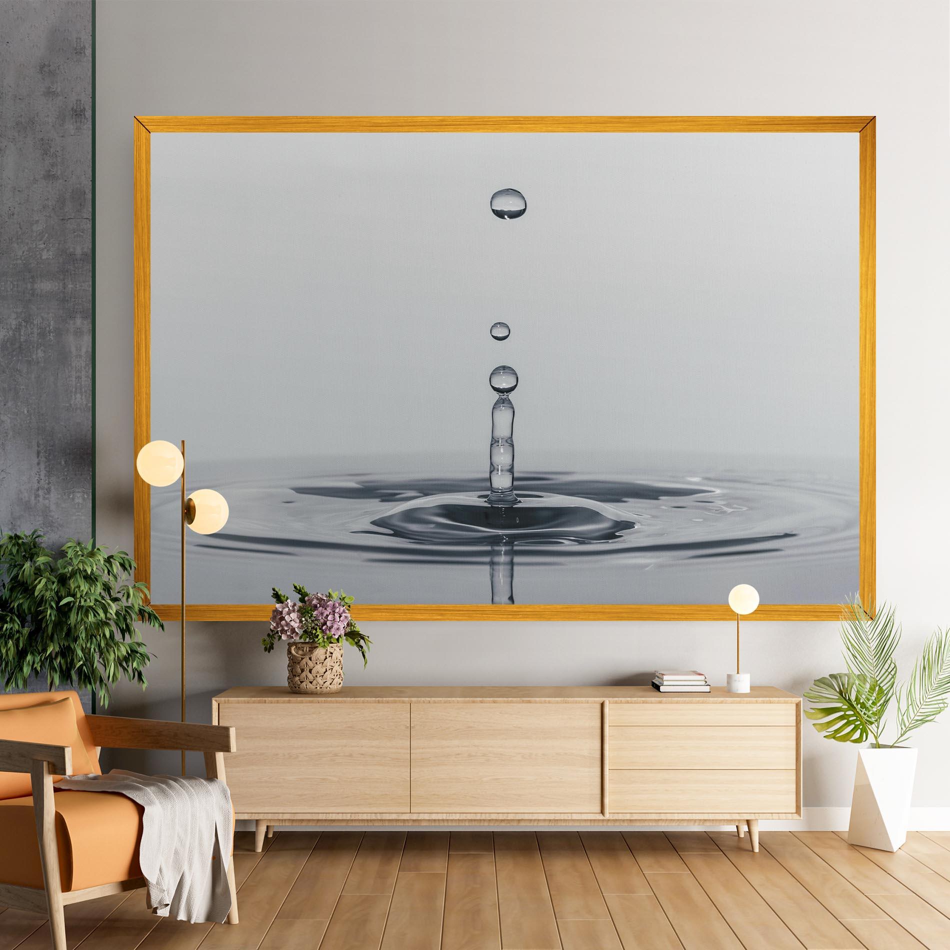 Leinwandbild Grey Water Drop mockup 9