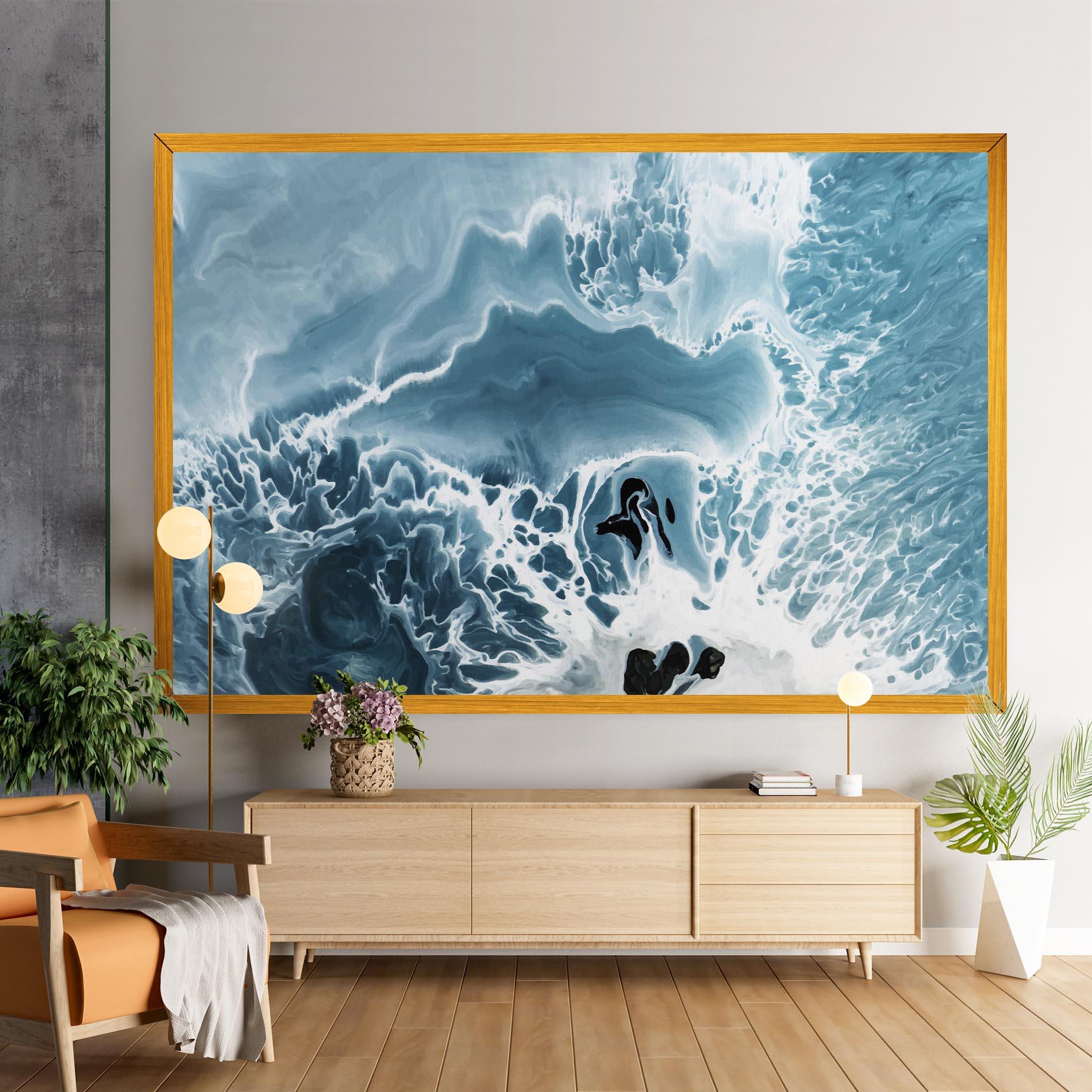 Leinwandbild Light Blue Ocean mockup 9
