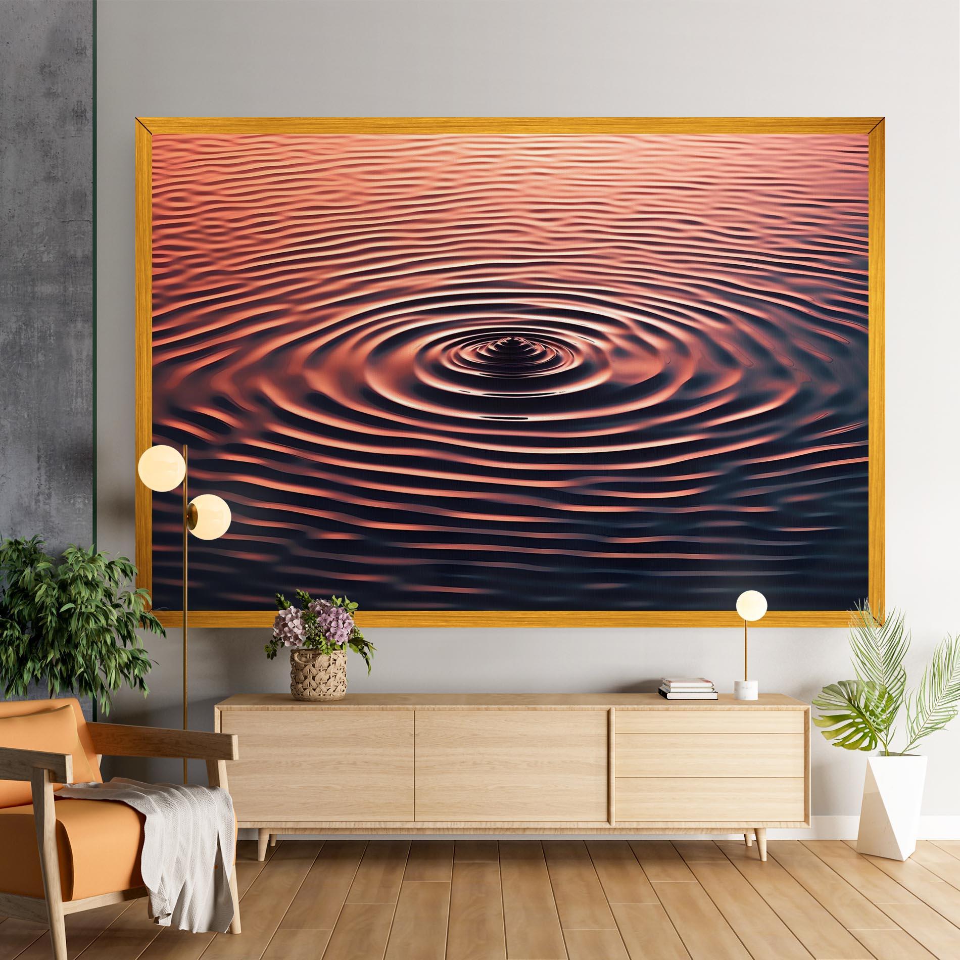Leinwandbild Red Blue Water mockup 9