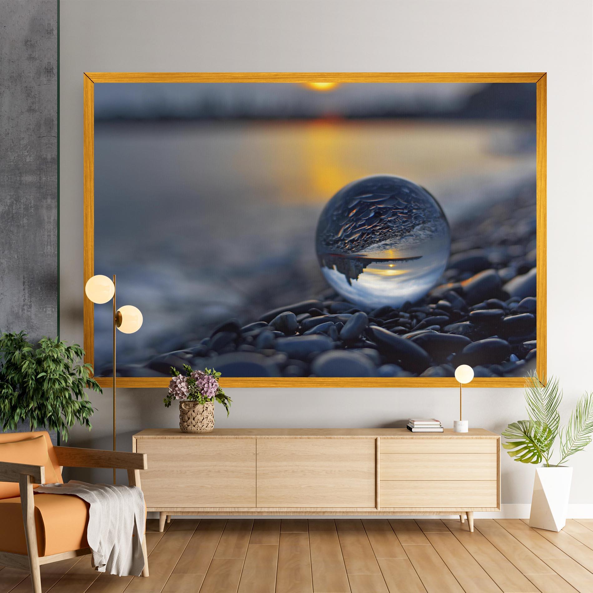 Leinwandbild Sunset Lensball mockup 9
