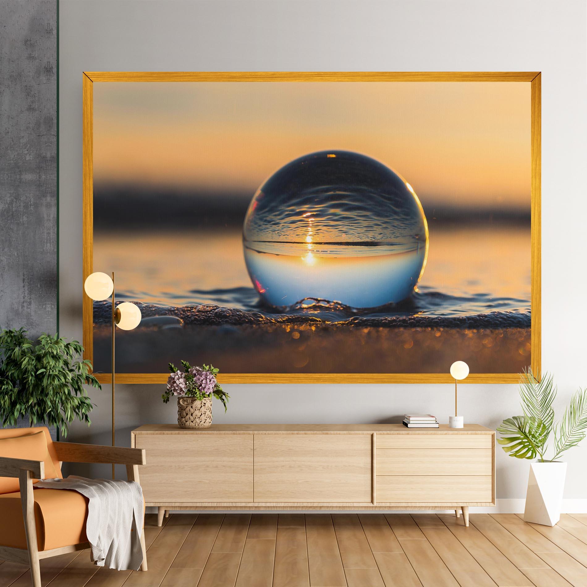 Leinwandbild Water Bubble Reflecting mockup 9