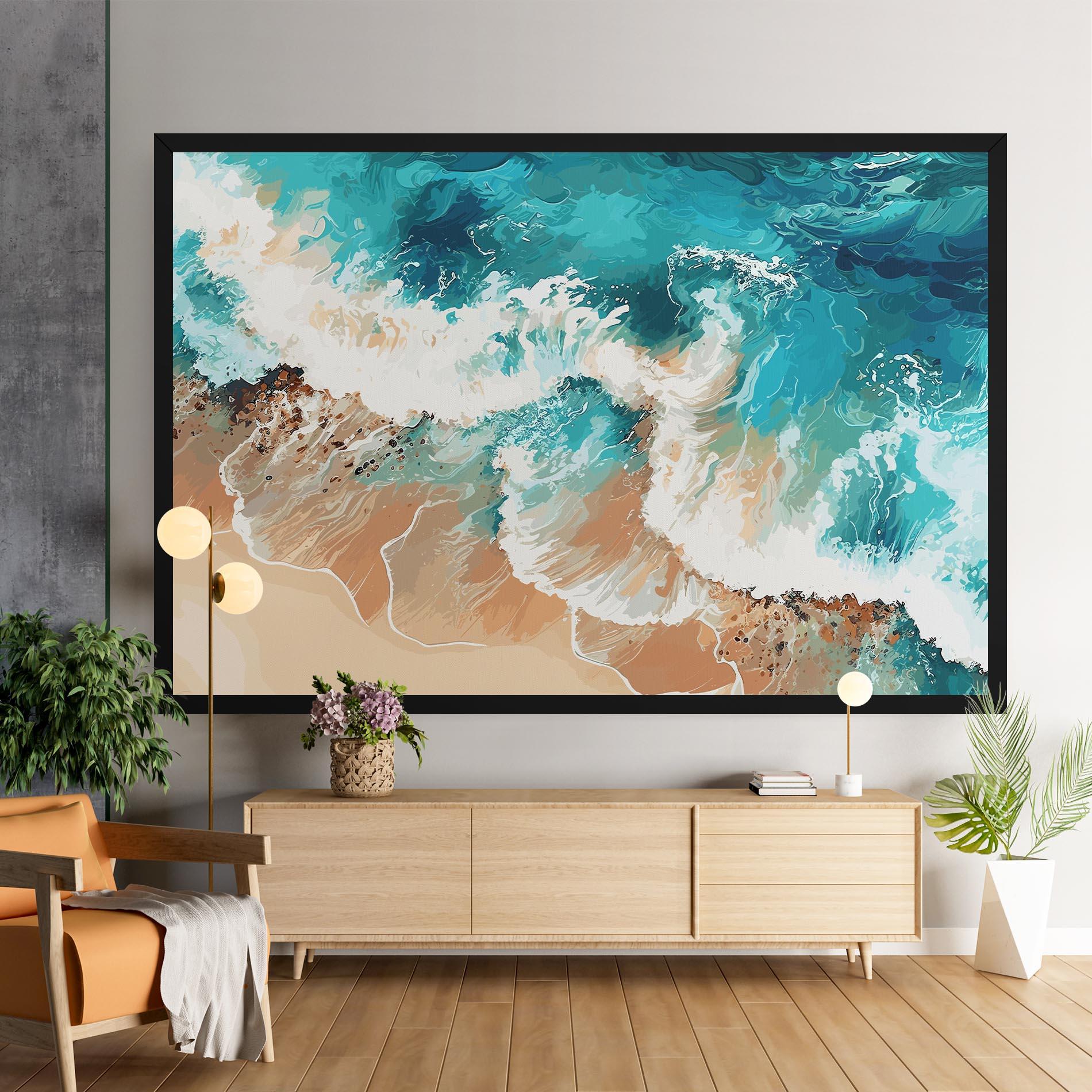 Leinwandbild Artistic Waves mockup 9