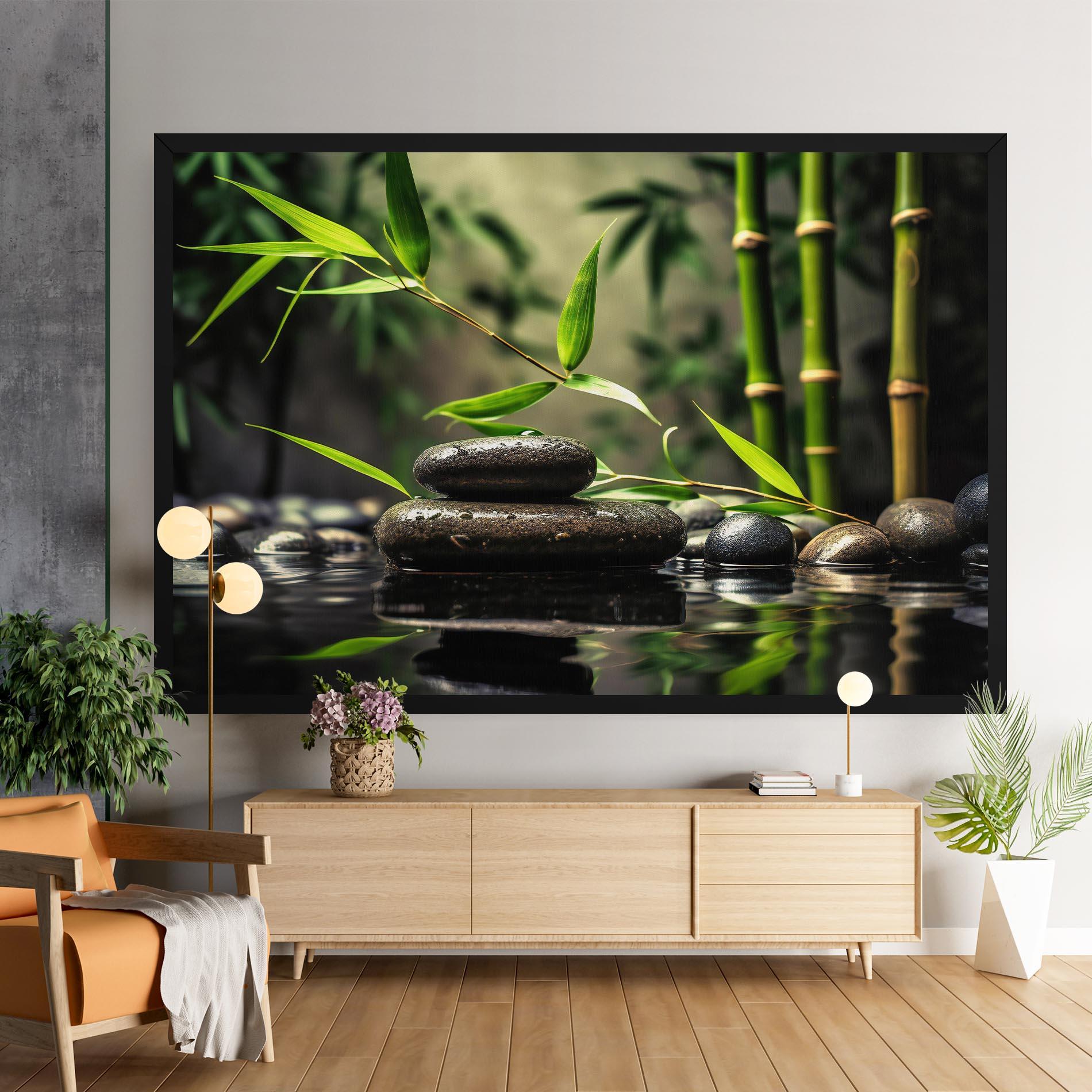 Leinwandbild Bamboo Plant Water mockup 9