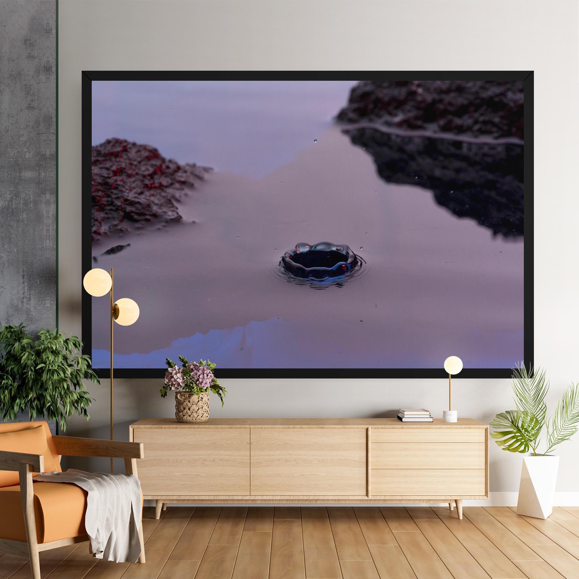 Leinwandbild Blue Color Water mockup 9