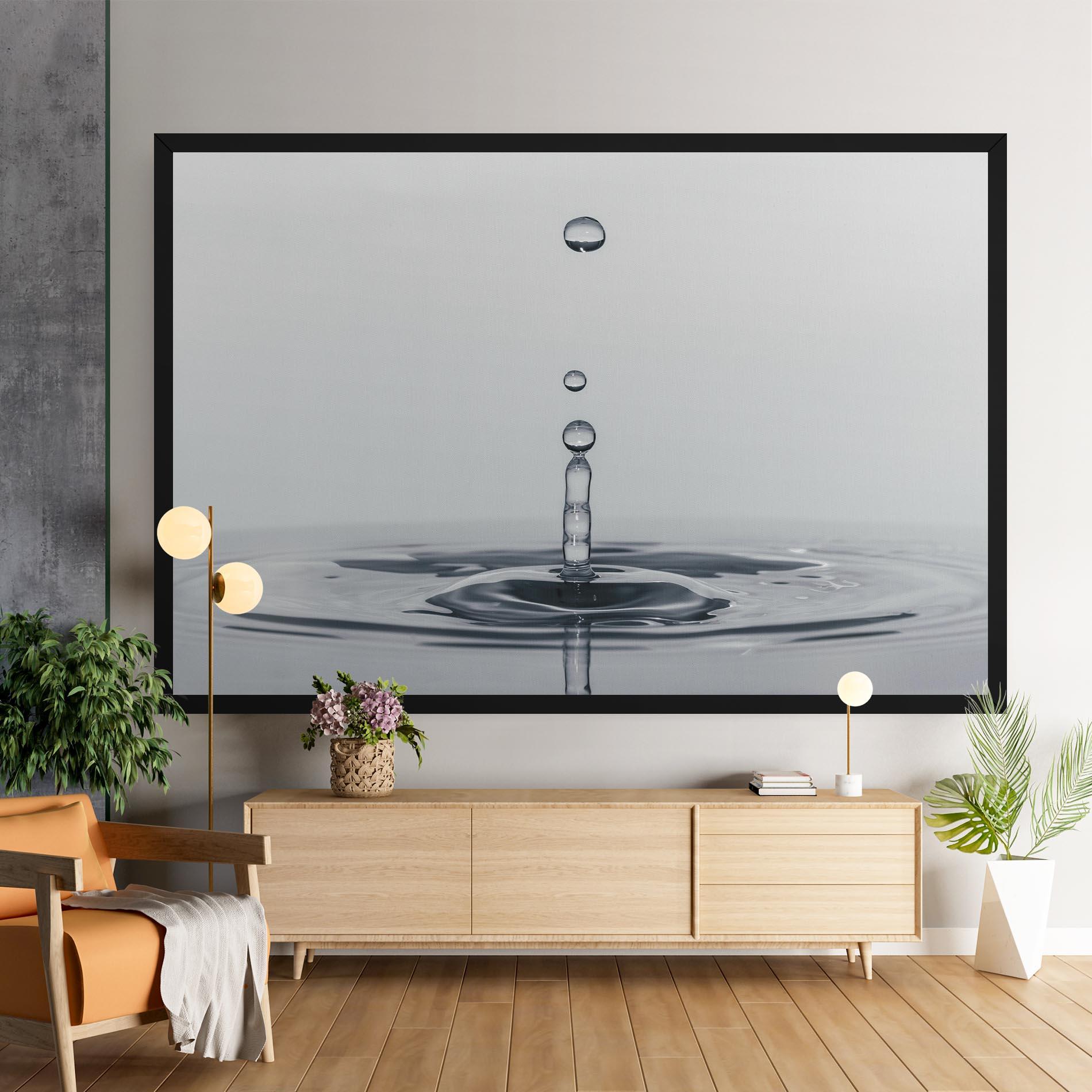 Leinwandbild Grey Water Drop mockup 9