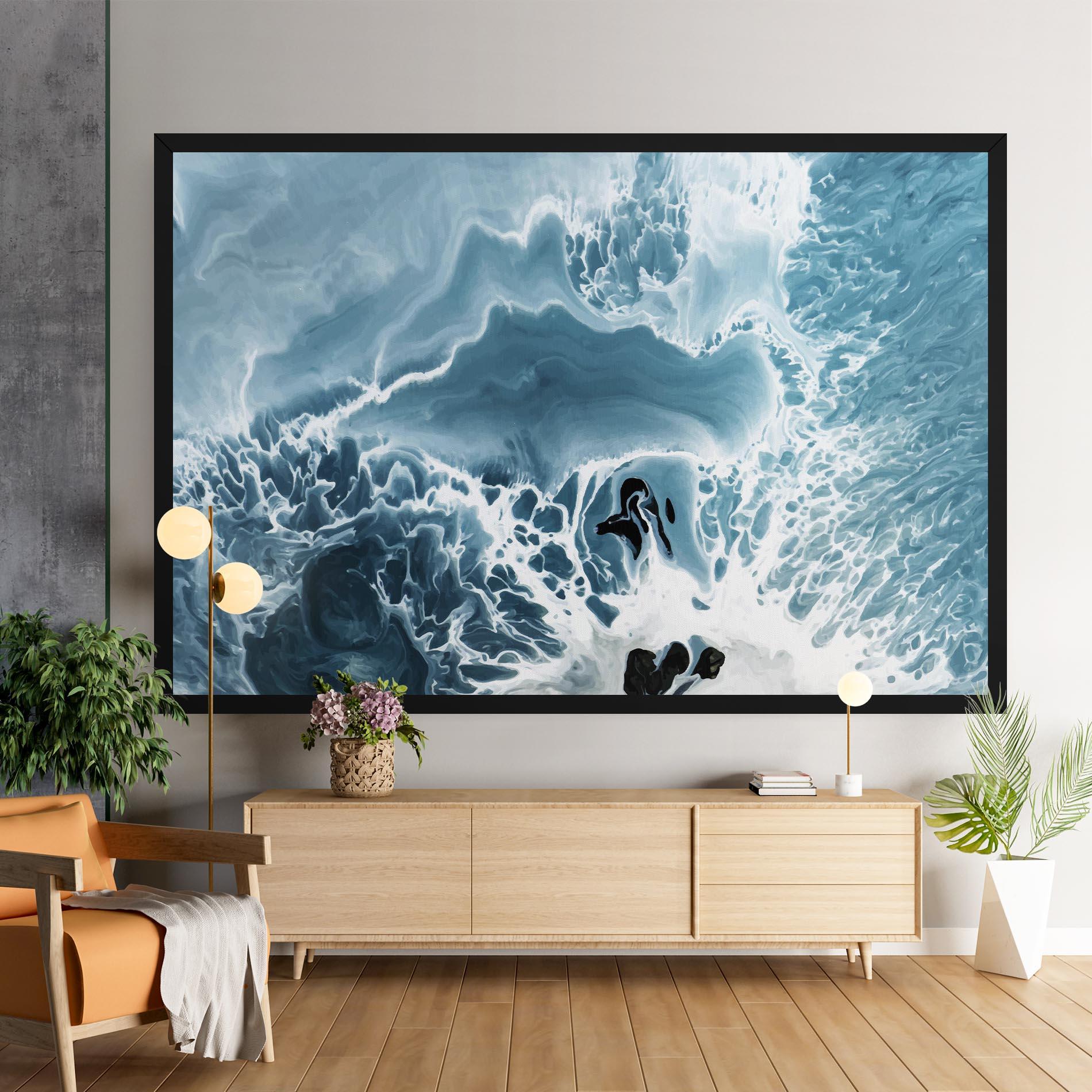 Leinwandbild Light Blue Ocean mockup 9