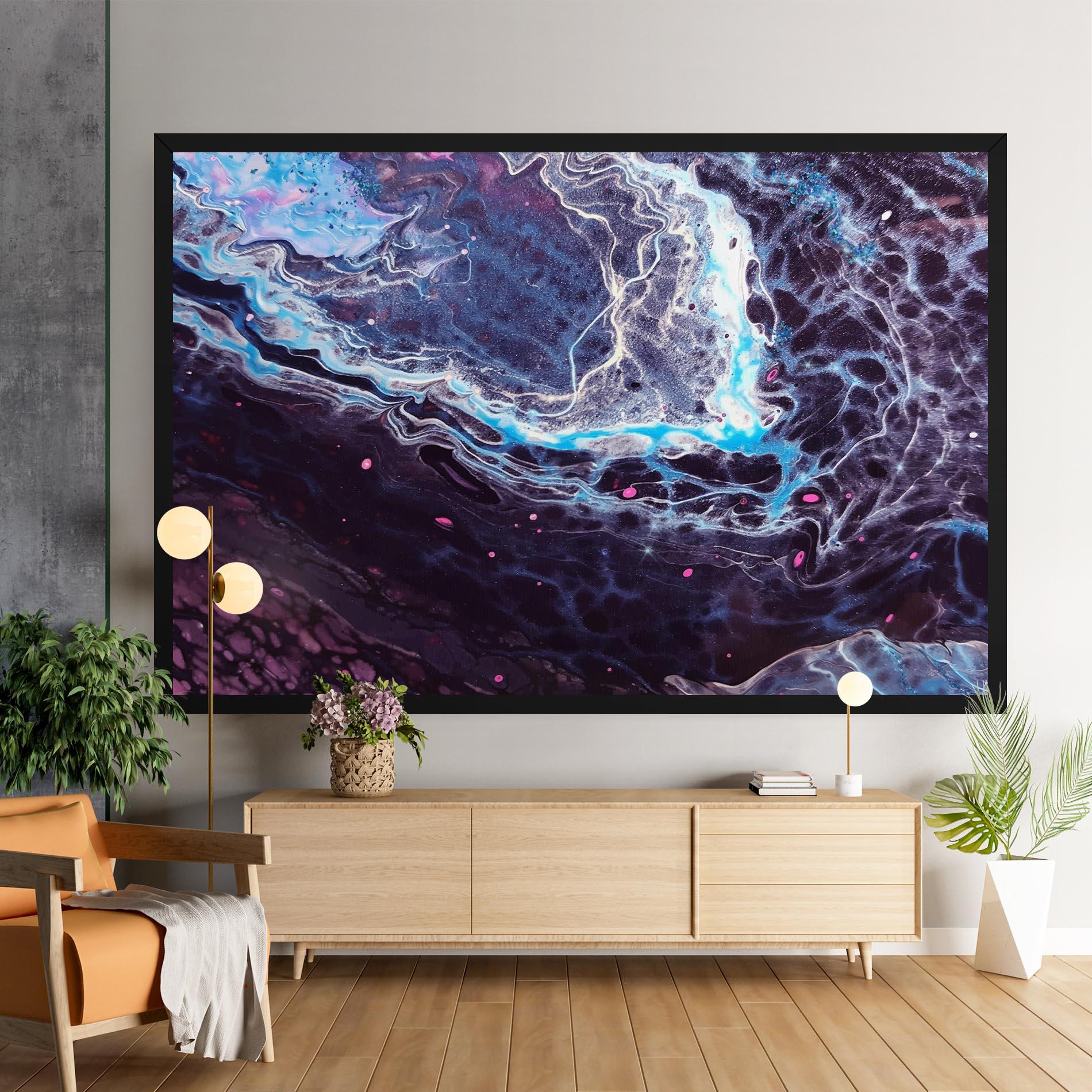 Leinwandbild Purple Blue Water mockup 9