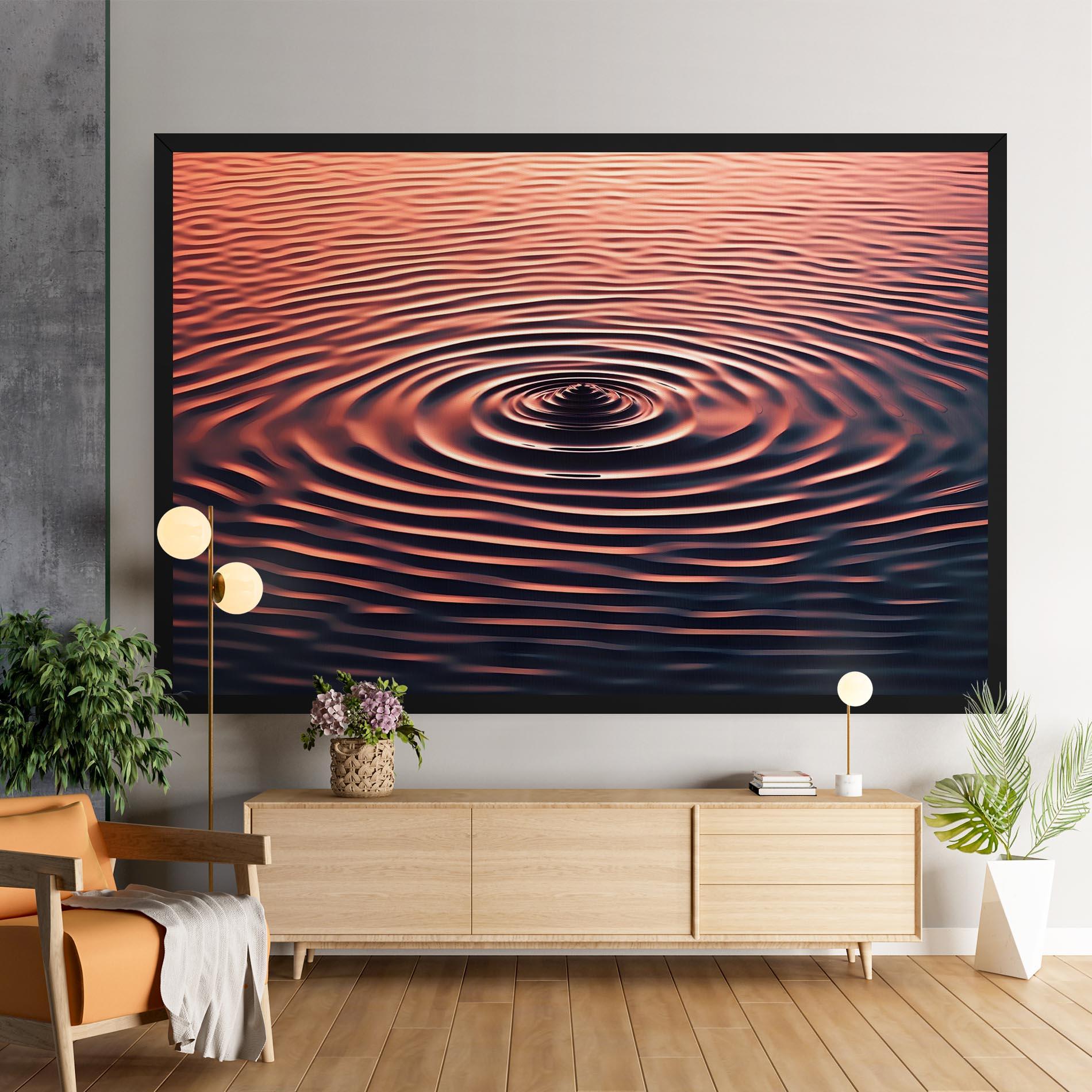 Leinwandbild Red Blue Water mockup 9