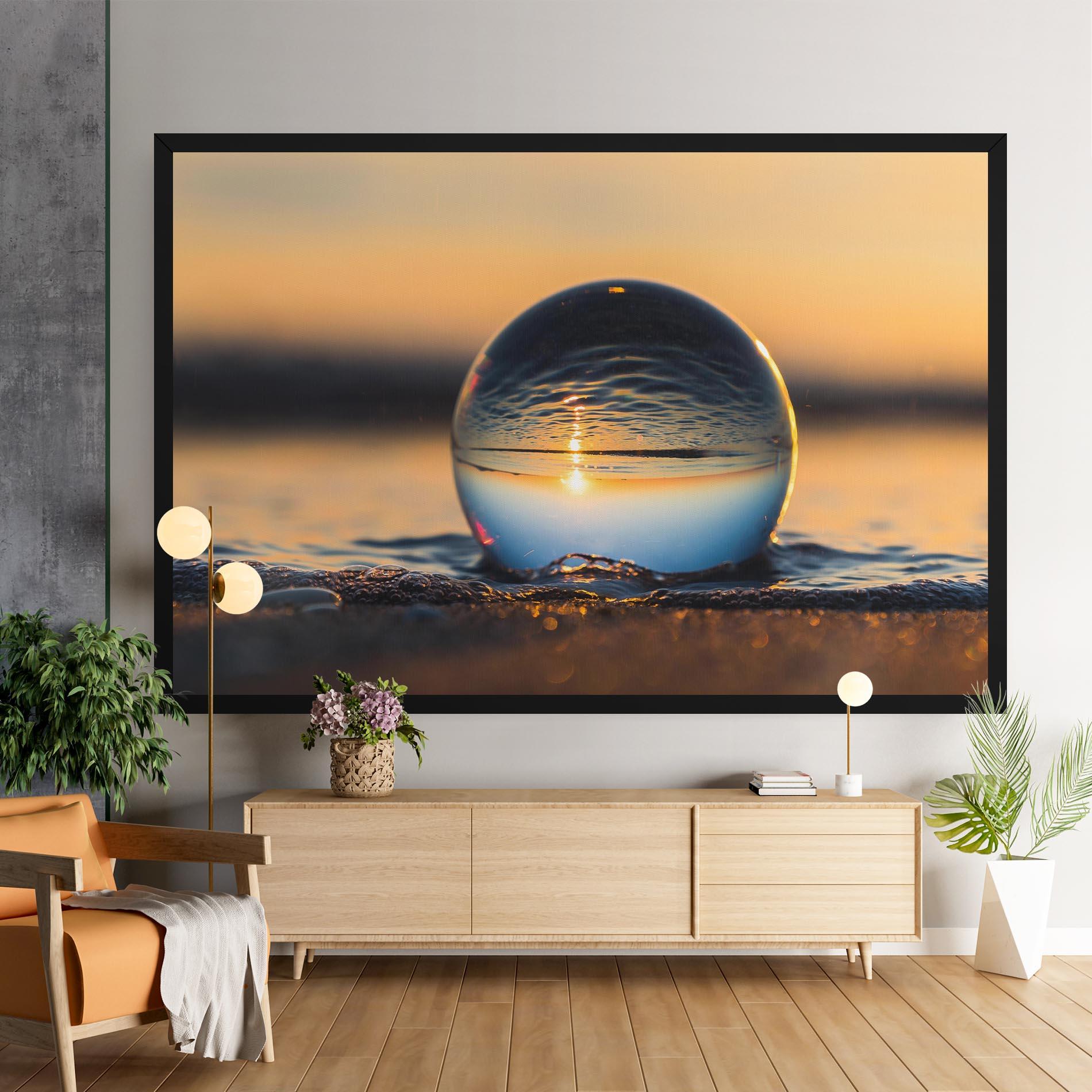 Leinwandbild Water Bubble Reflecting mockup 9