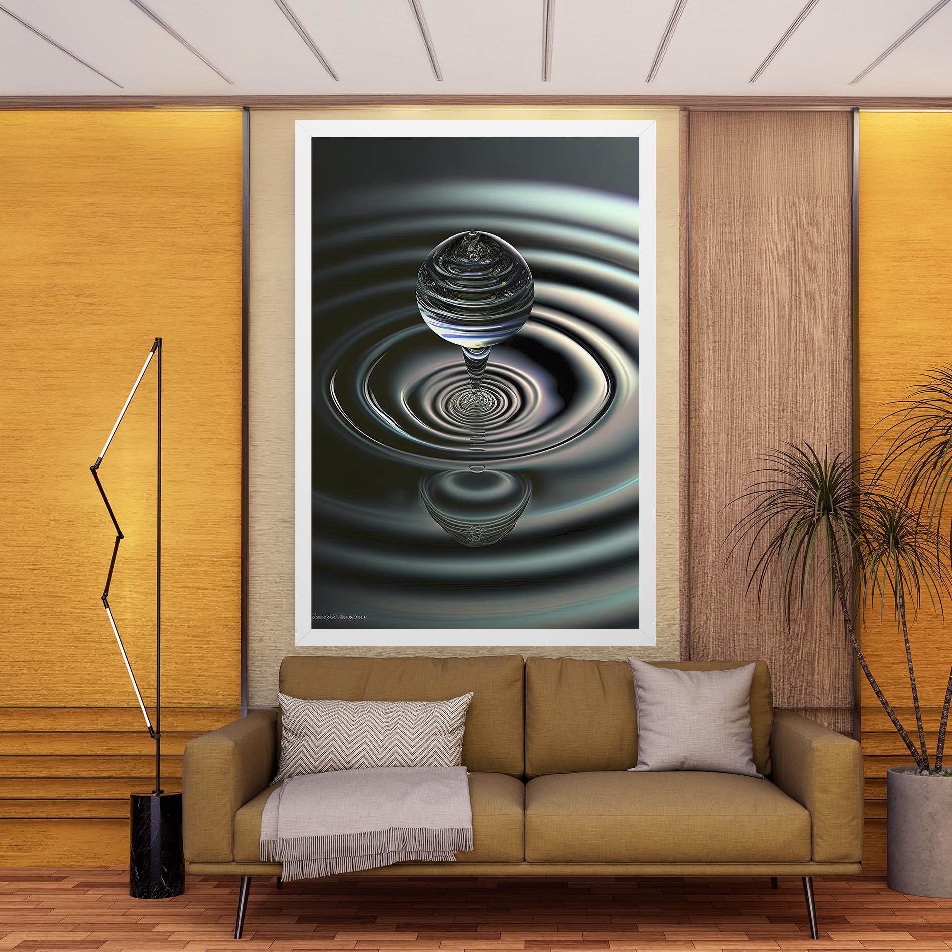 Leinwandbild Beautiful Water Drop mockup 9