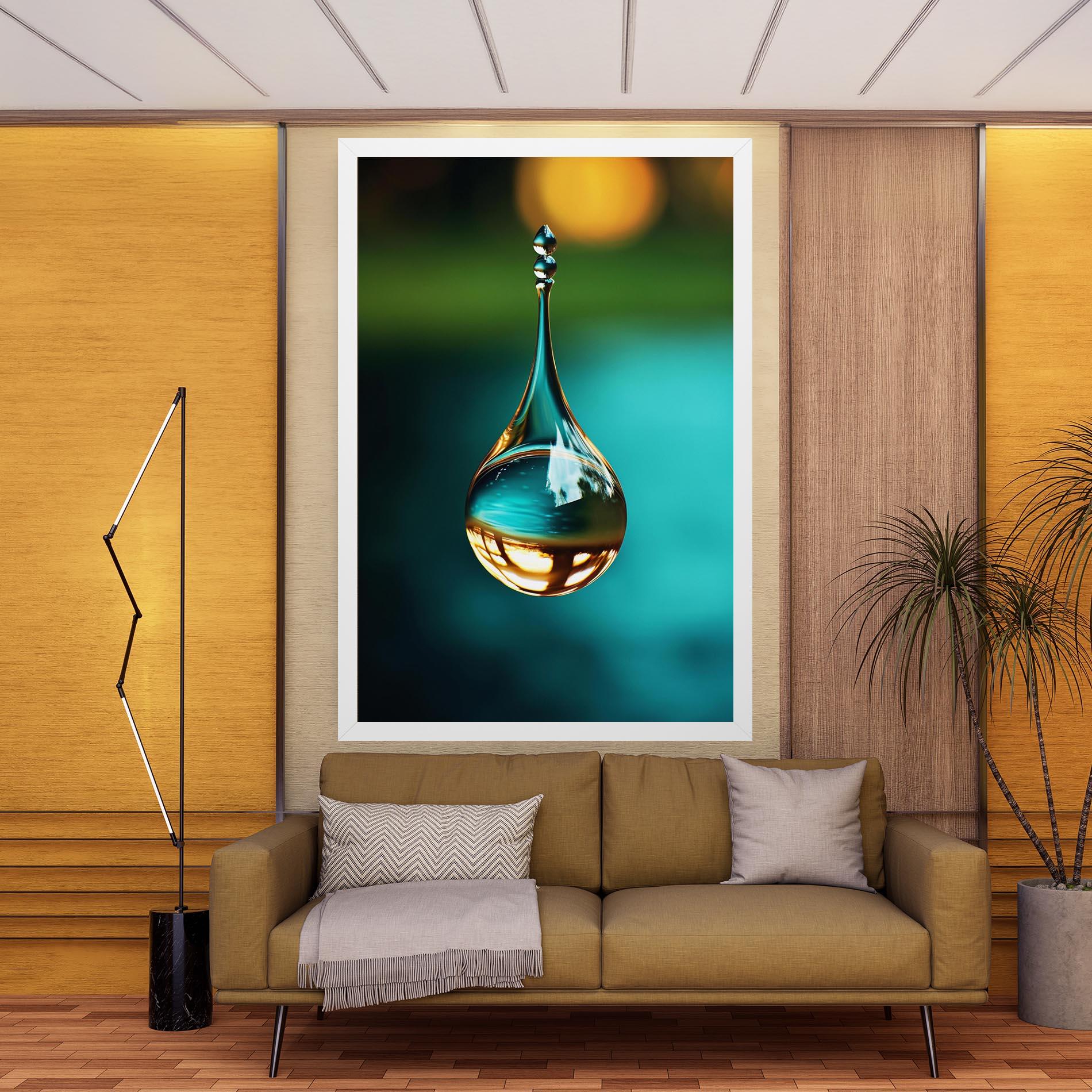 Leinwandbild Big Green Drop mockup 9