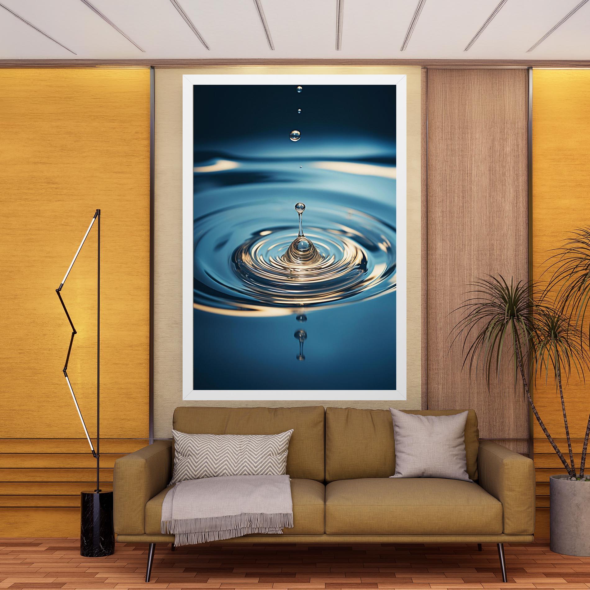 Leinwandbild Cream Water Drop mockup 9