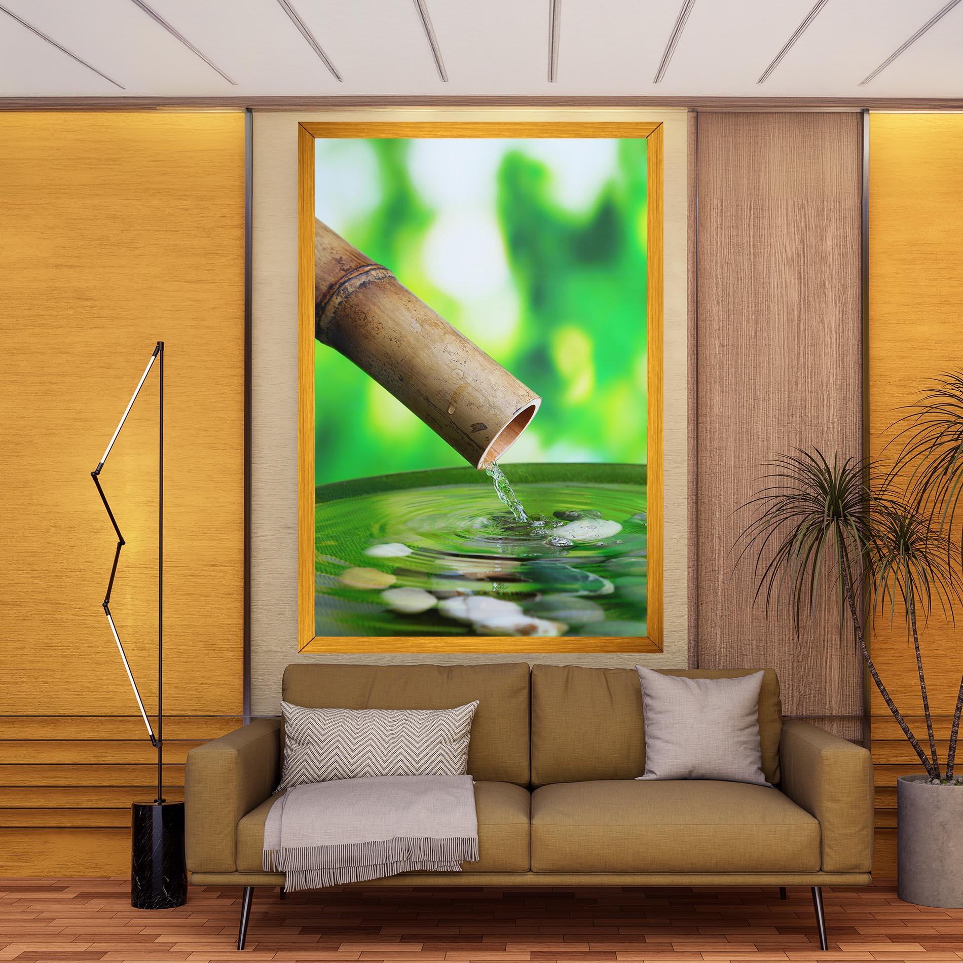 Leinwandbild Bamboo Fountain mockup 9