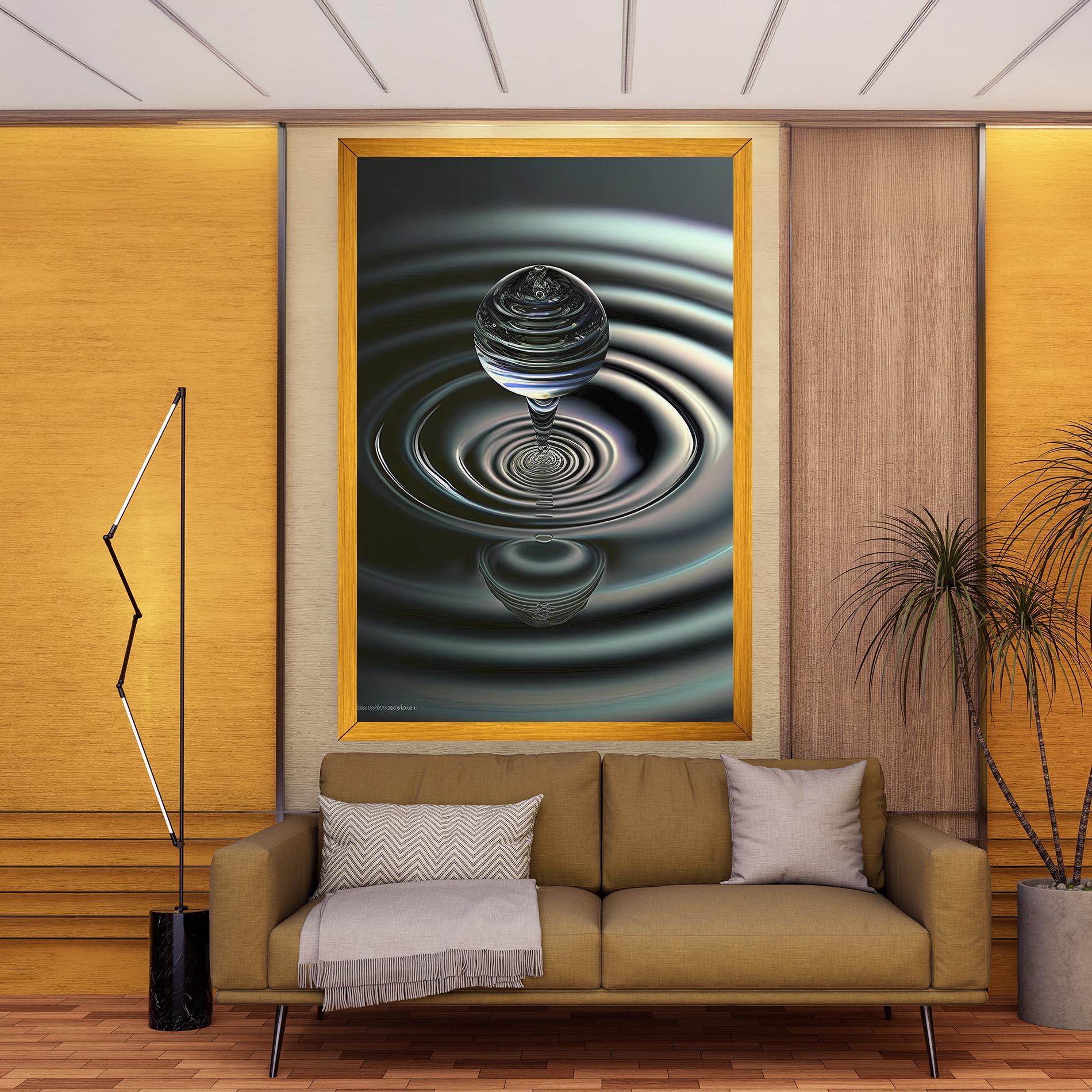 Leinwandbild Beautiful Water Drop mockup 9