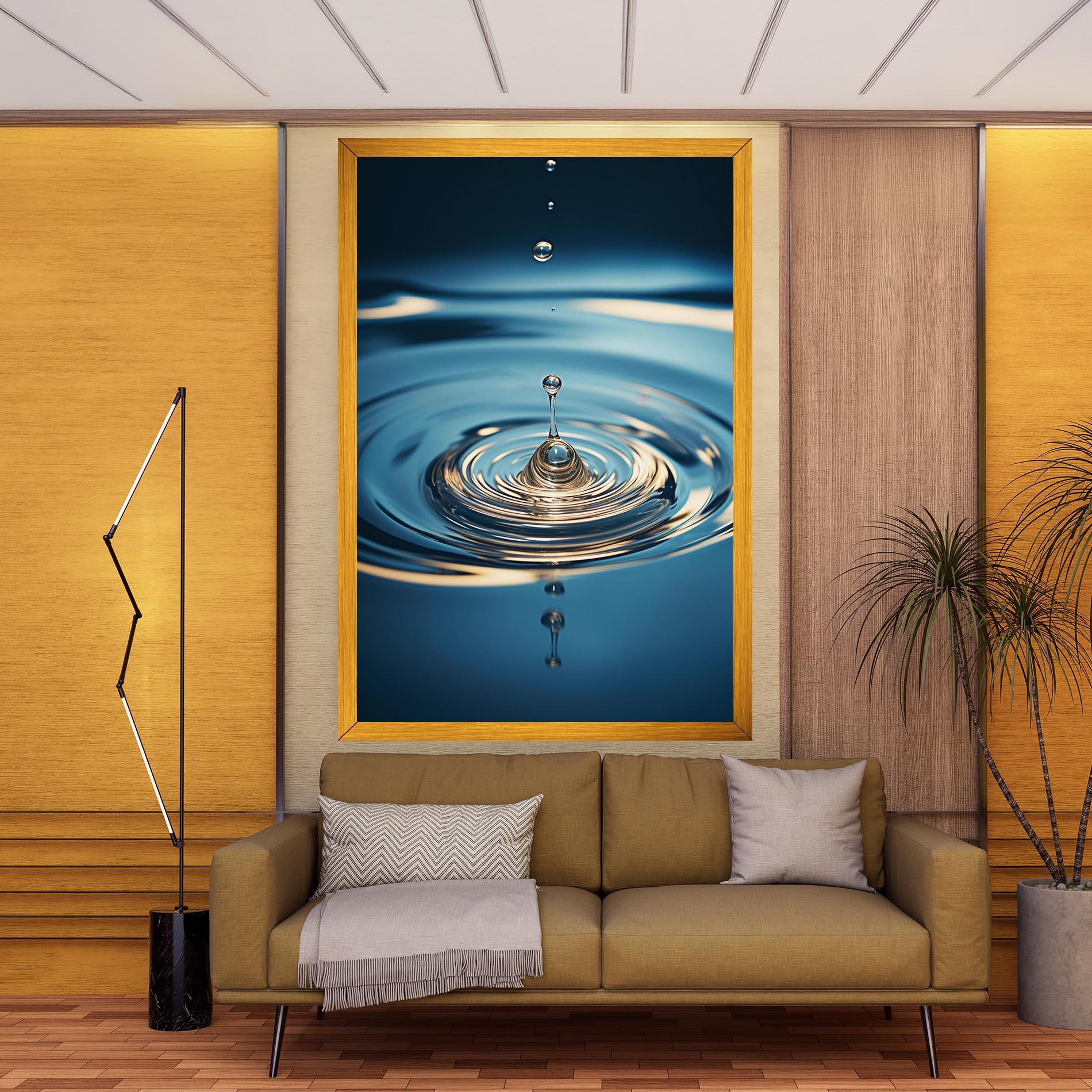 Leinwandbild Cream Water Drop mockup 9