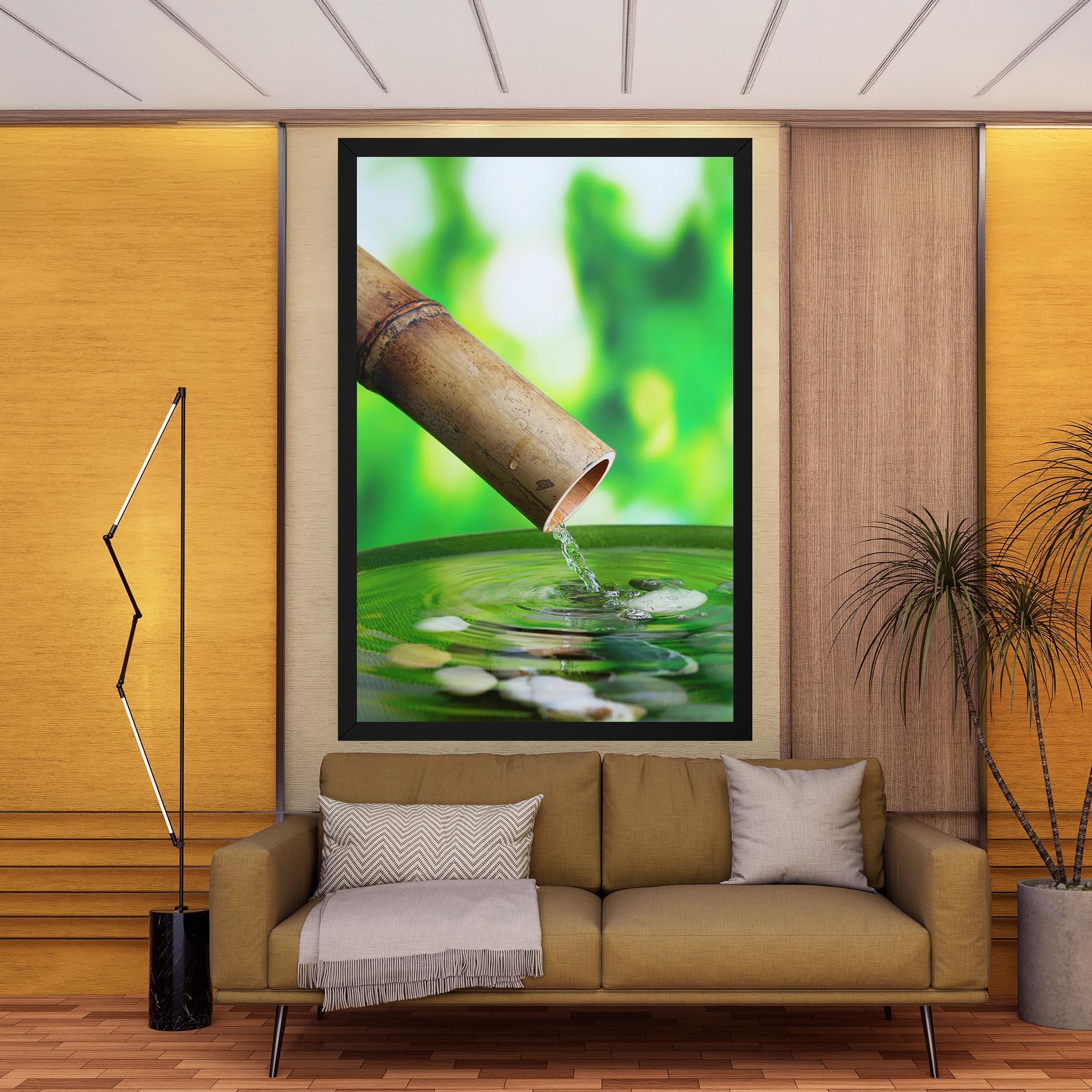Leinwandbild Bamboo Fountain mockup 9