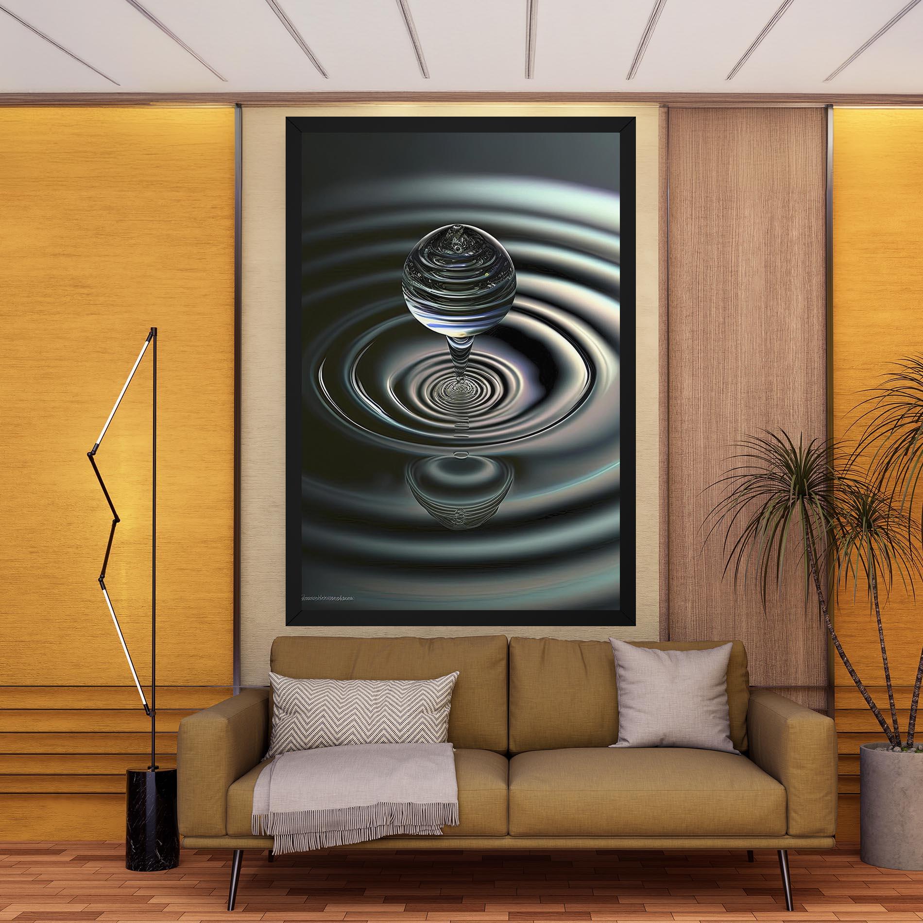 Leinwandbild Beautiful Water Drop mockup 9