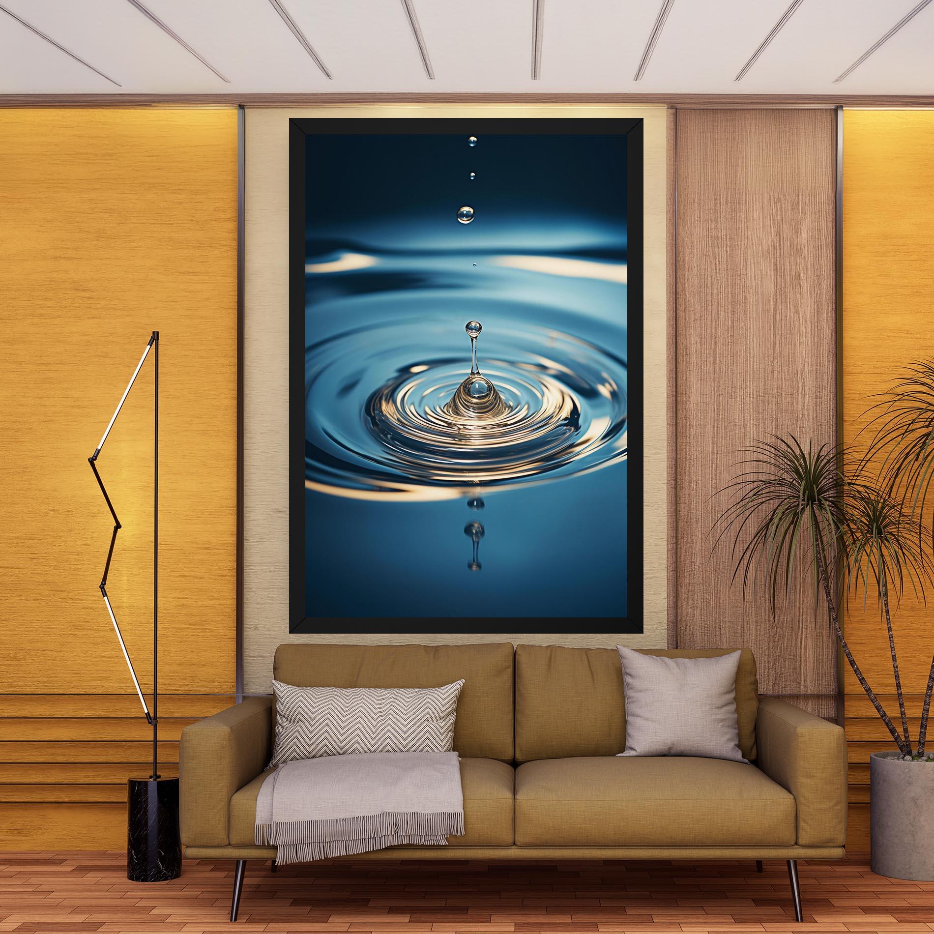 Leinwandbild Cream Water Drop mockup 9