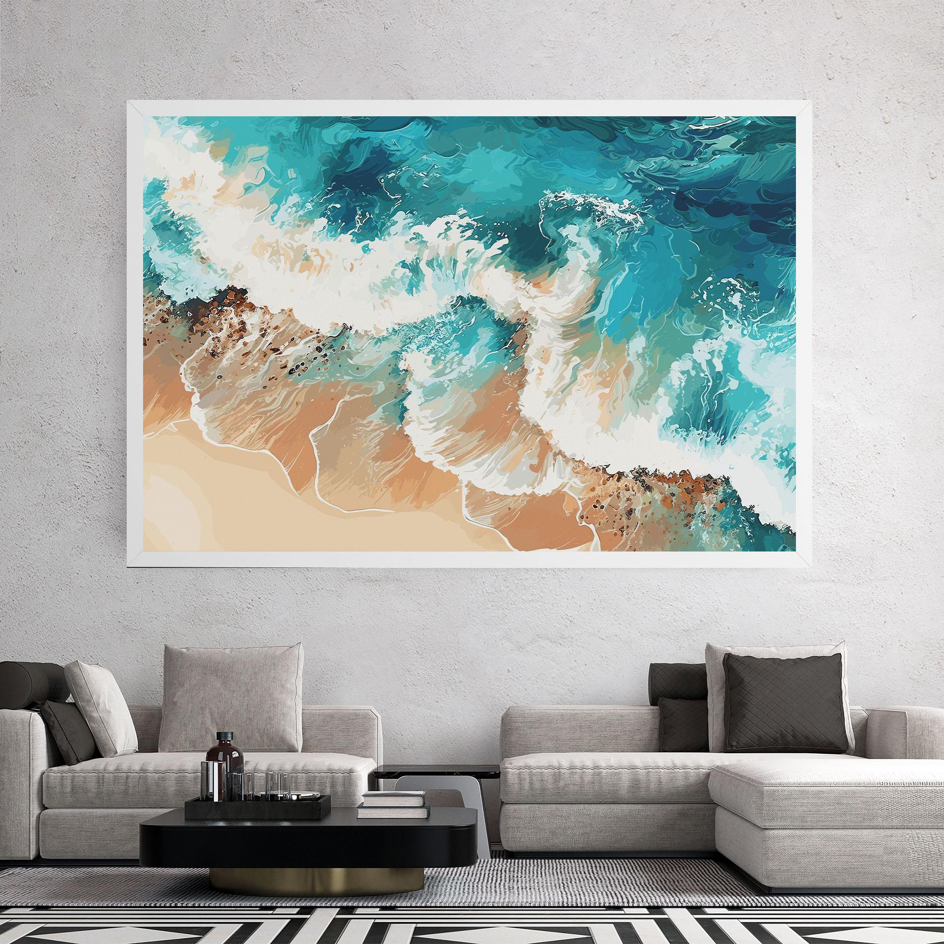 Leinwandbild Artistic Waves mockup 2