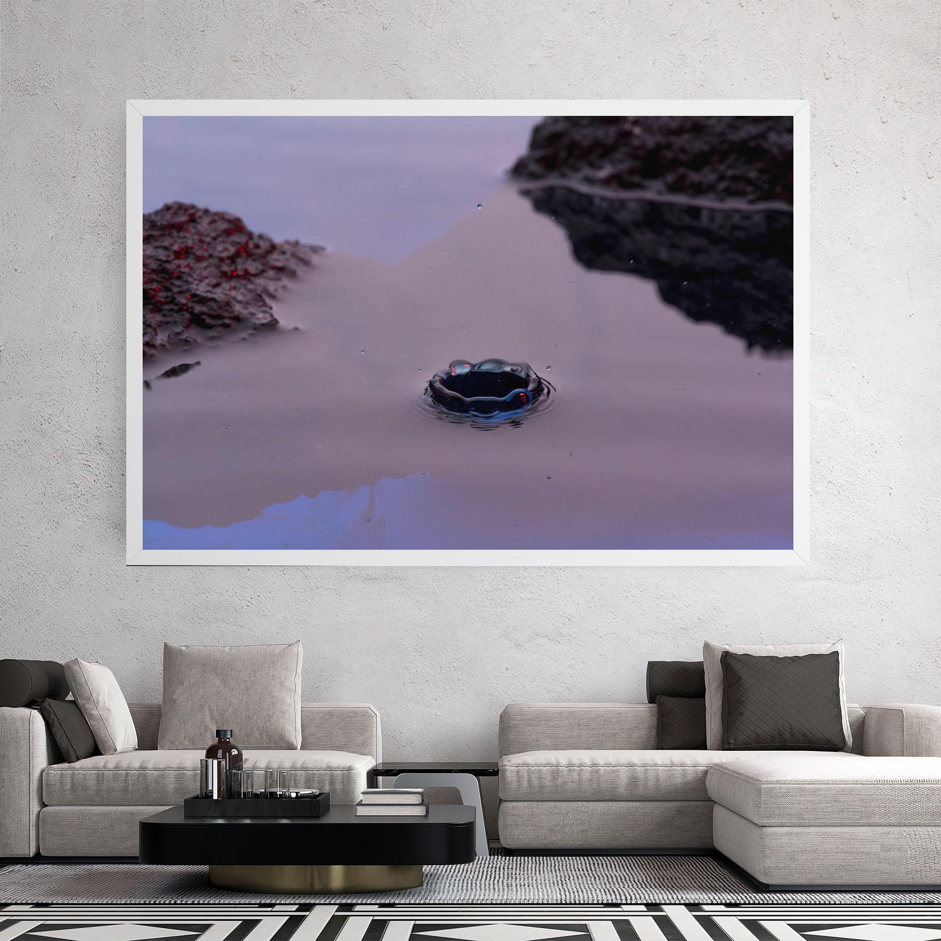 Leinwandbild Blue Color Water mockup 2