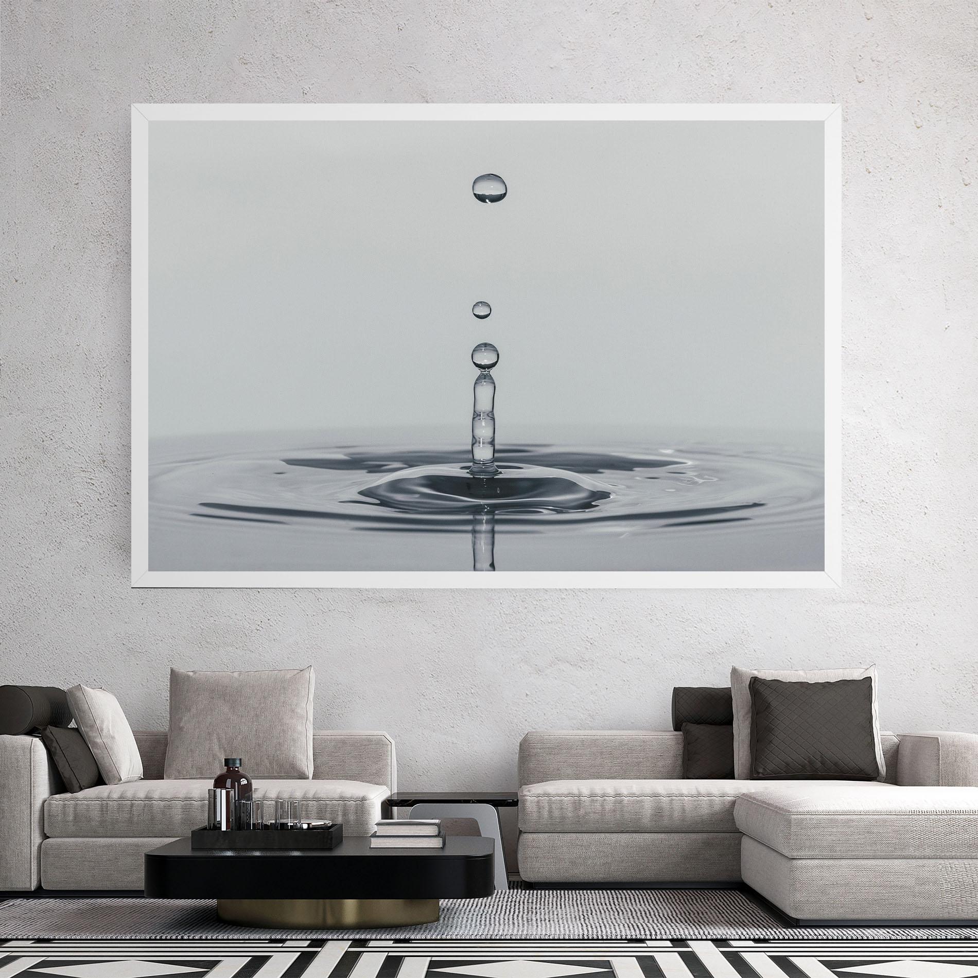 Leinwandbild Grey Water Drop mockup 2
