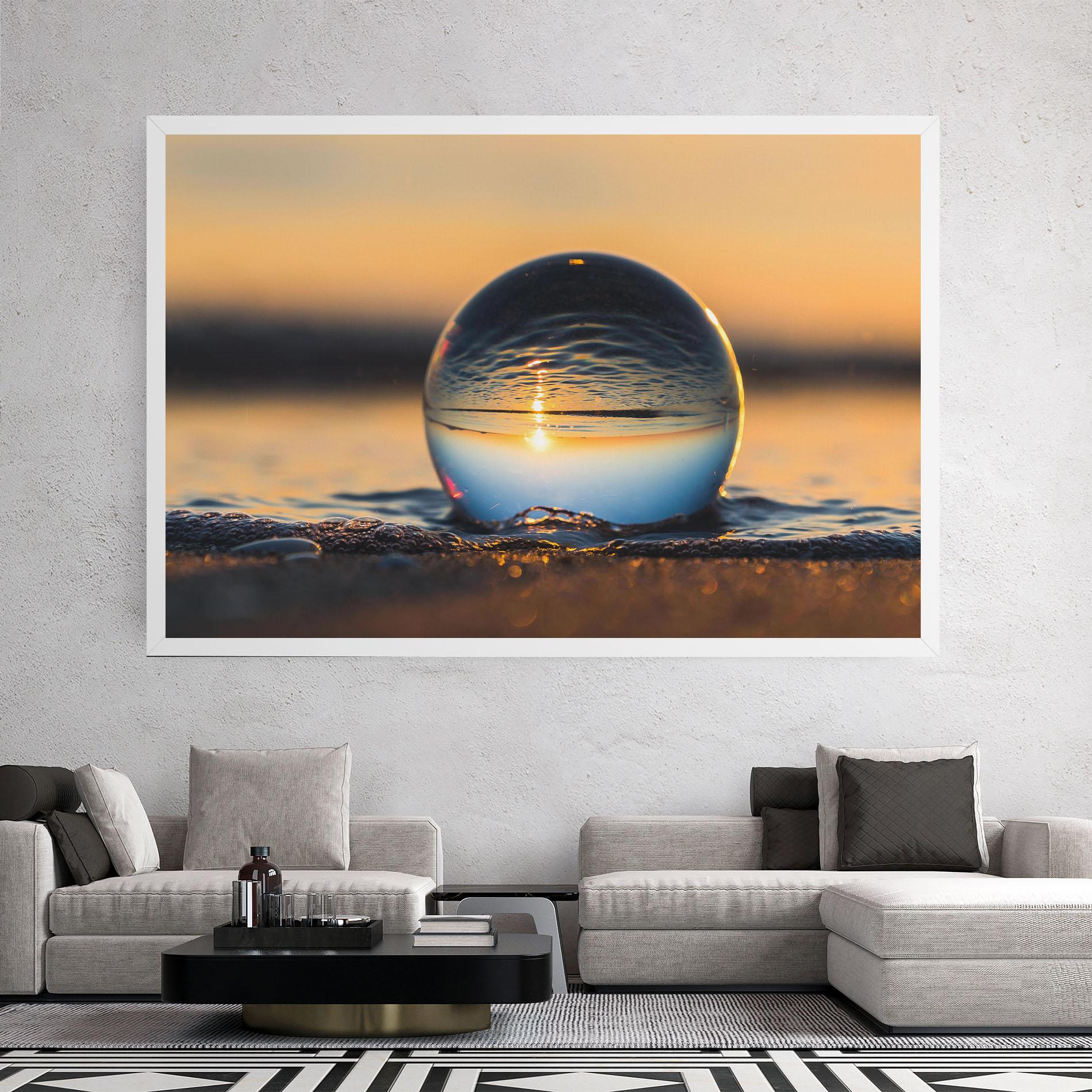 Leinwandbild Water Bubble Reflecting mockup 2