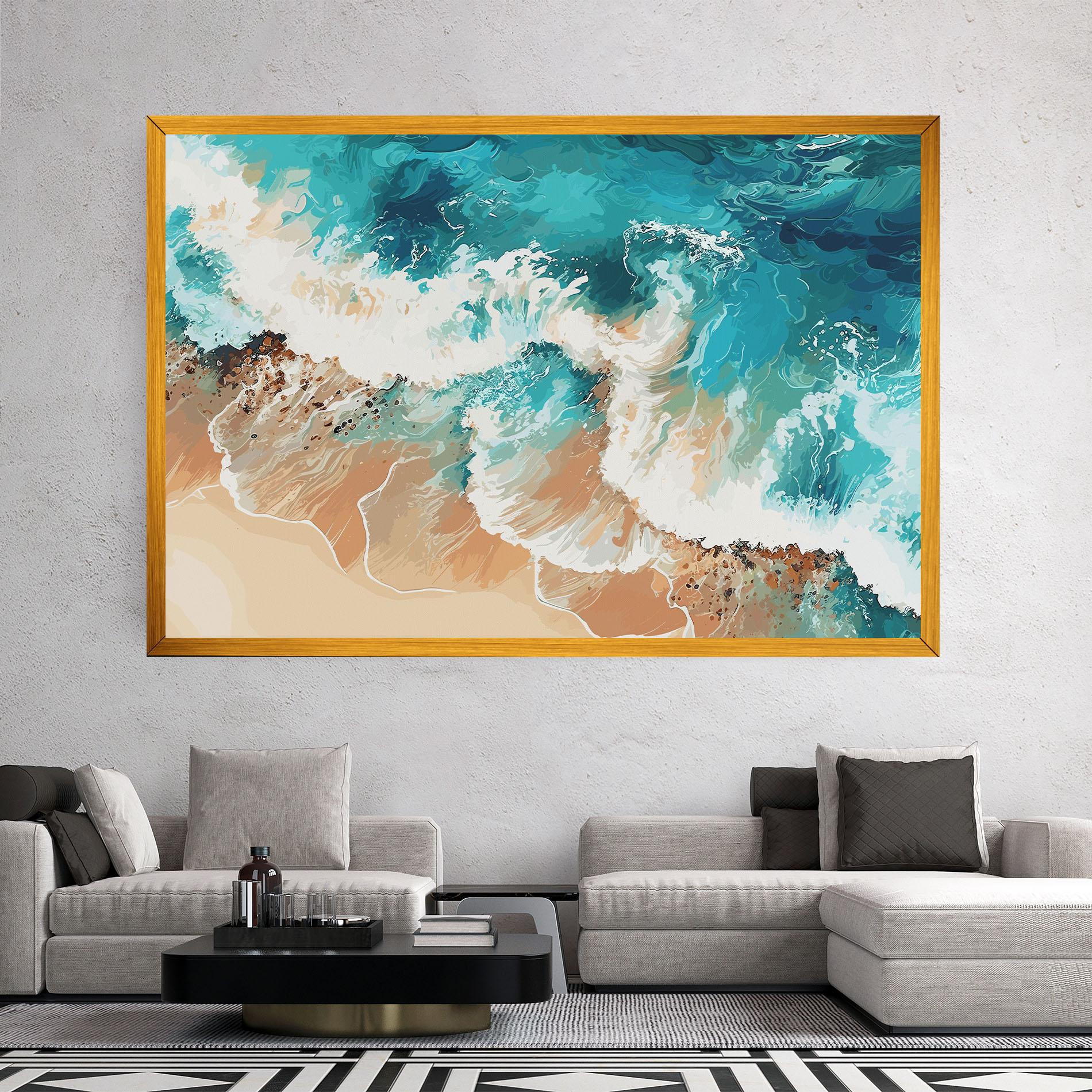 Leinwandbild Artistic Waves mockup 2