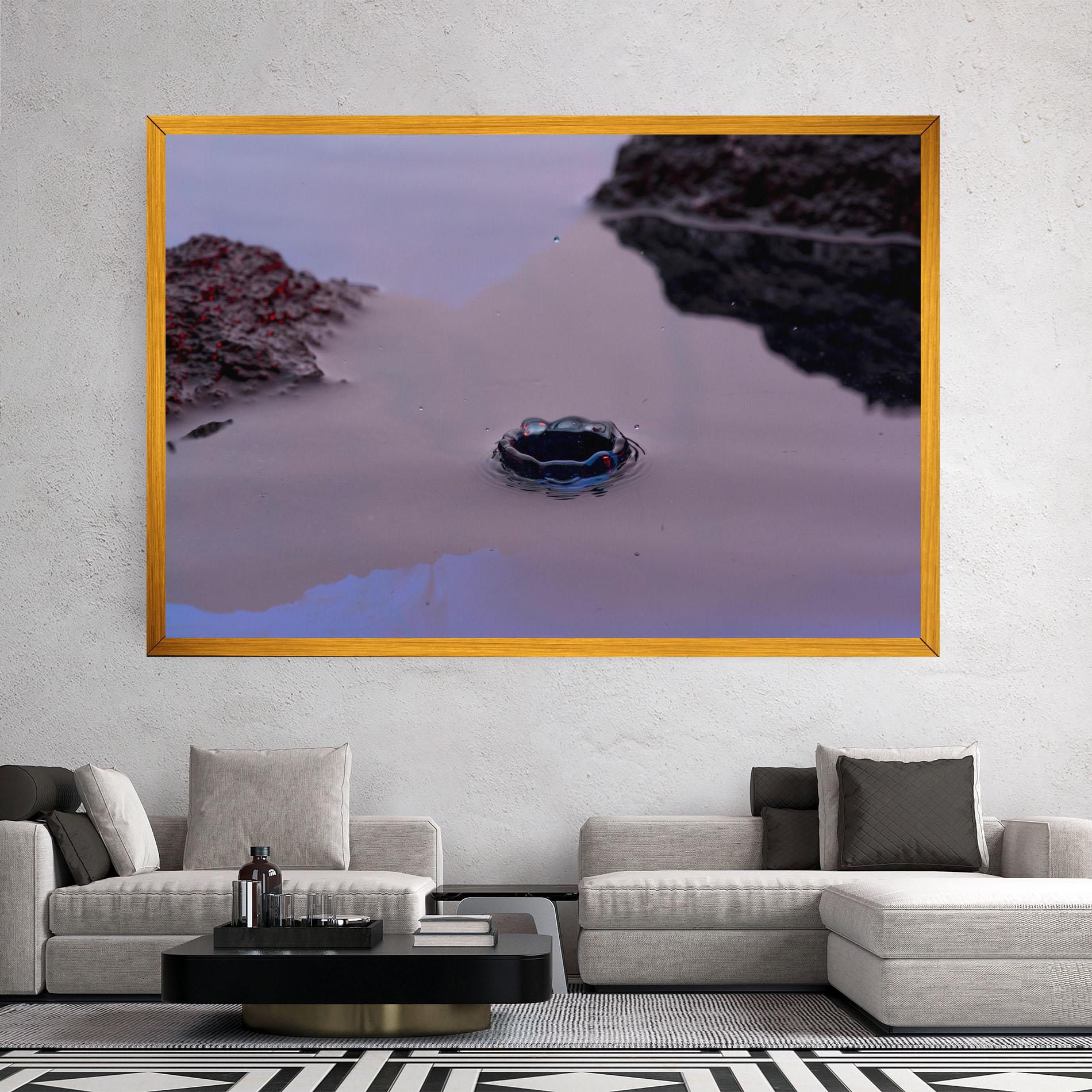 Leinwandbild Blue Color Water mockup 2