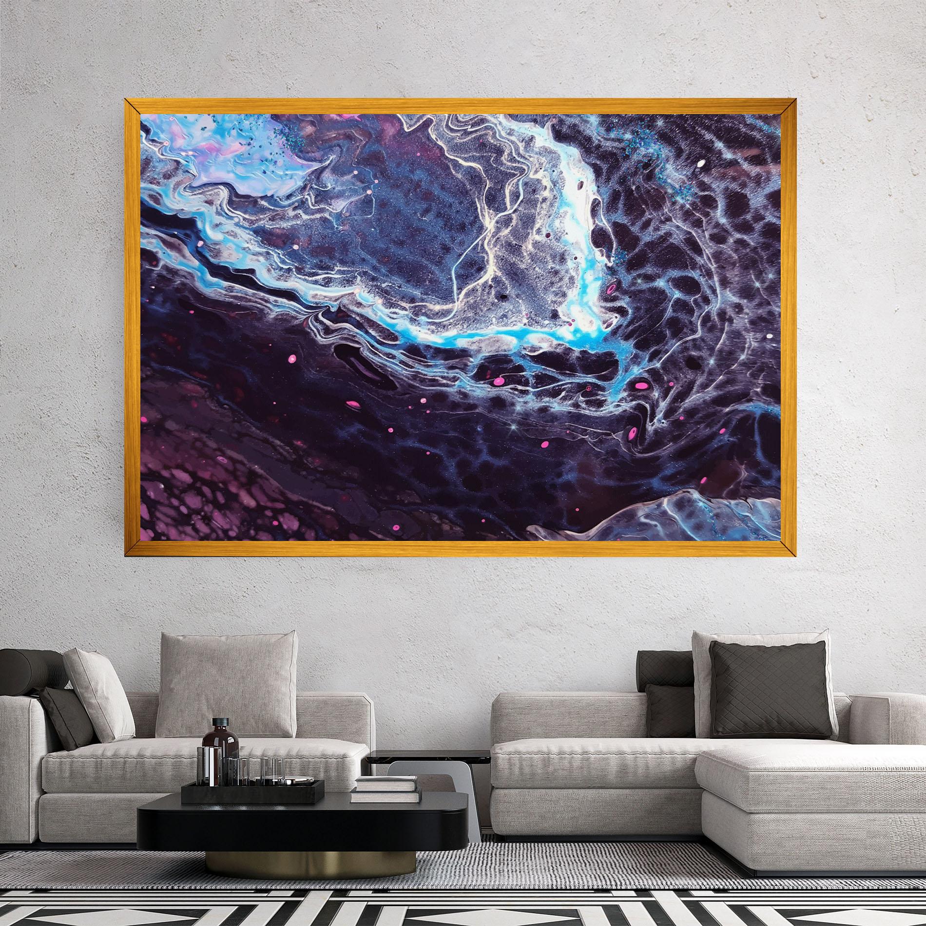 Leinwandbild Purple Blue Water mockup 2