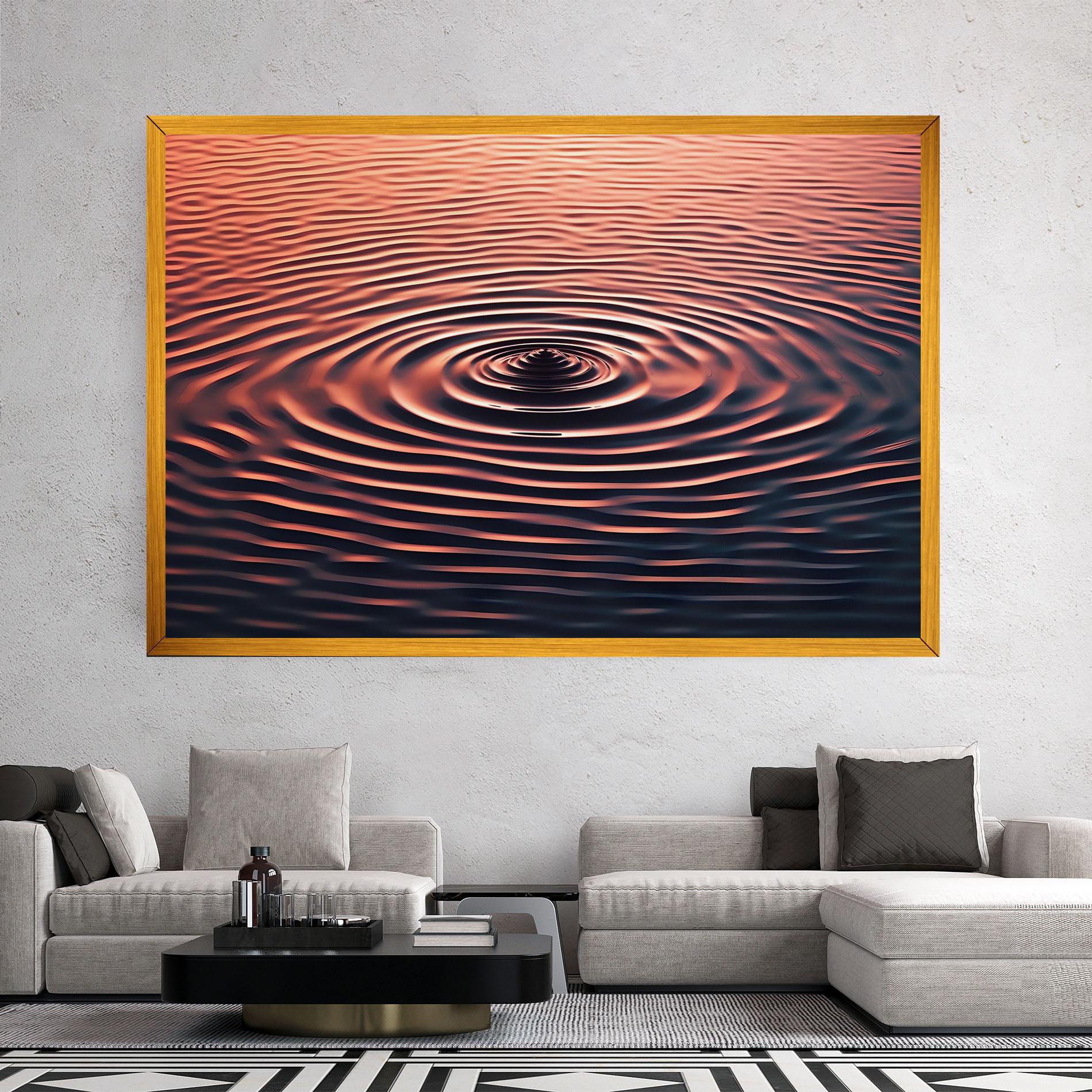 Leinwandbild Red Blue Water mockup 2