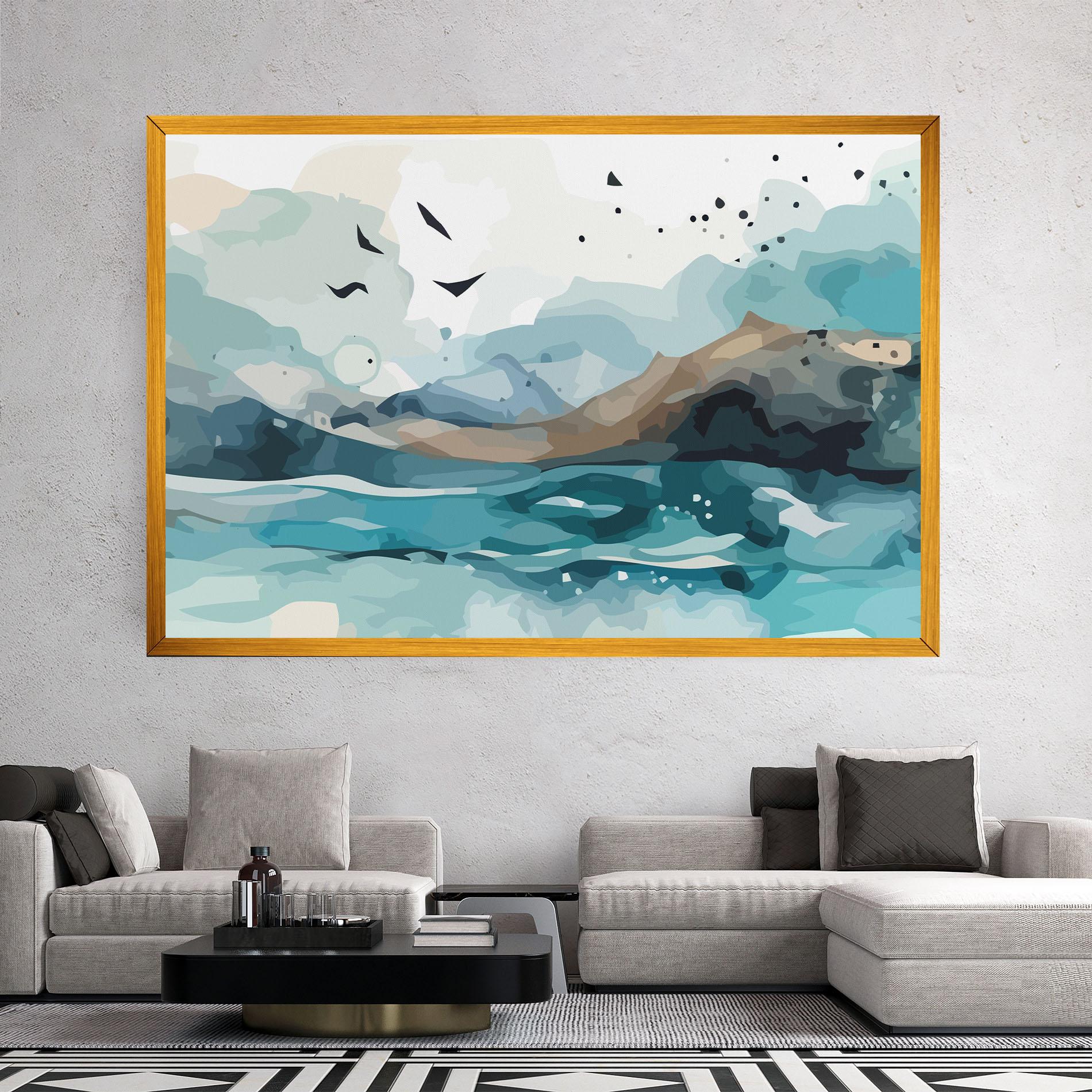 Leinwandbild Water Birds mockup 2