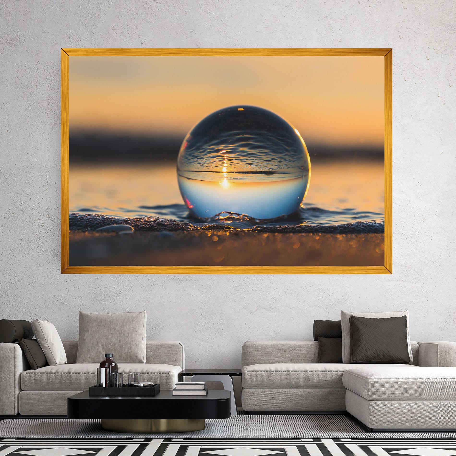 Leinwandbild Water Bubble Reflecting mockup 2