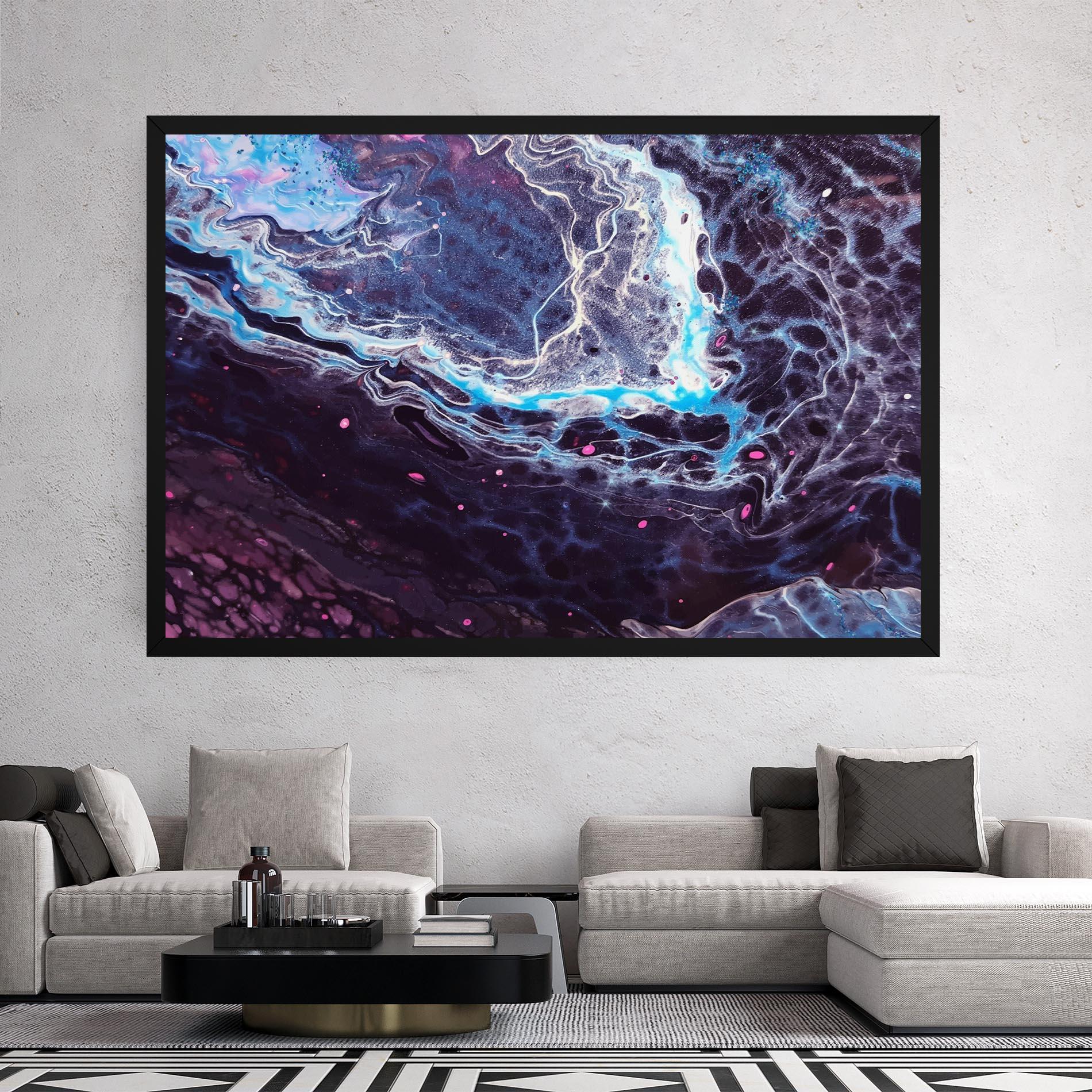 Leinwandbild Purple Blue Water mockup 2