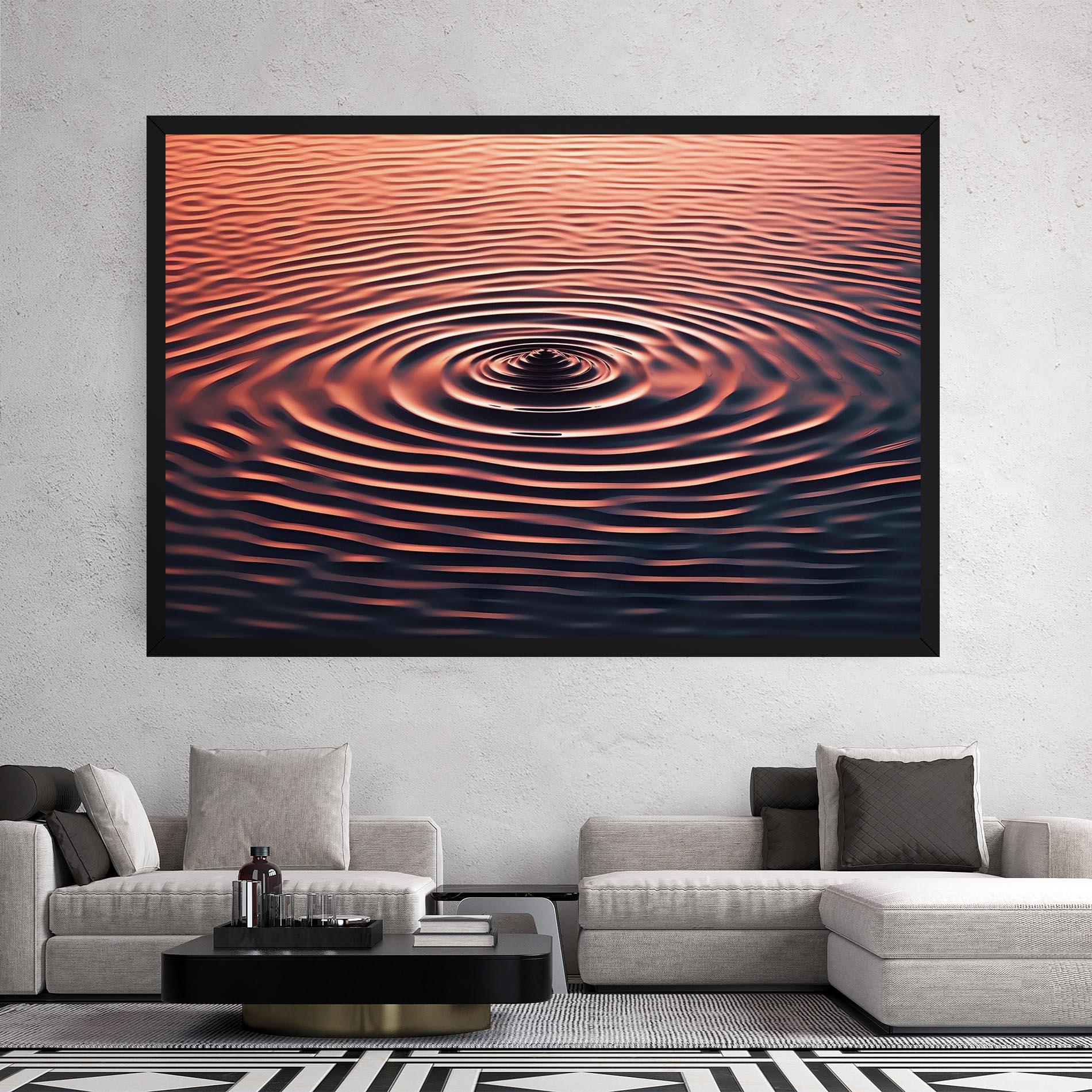 Leinwandbild Red Blue Water mockup 2