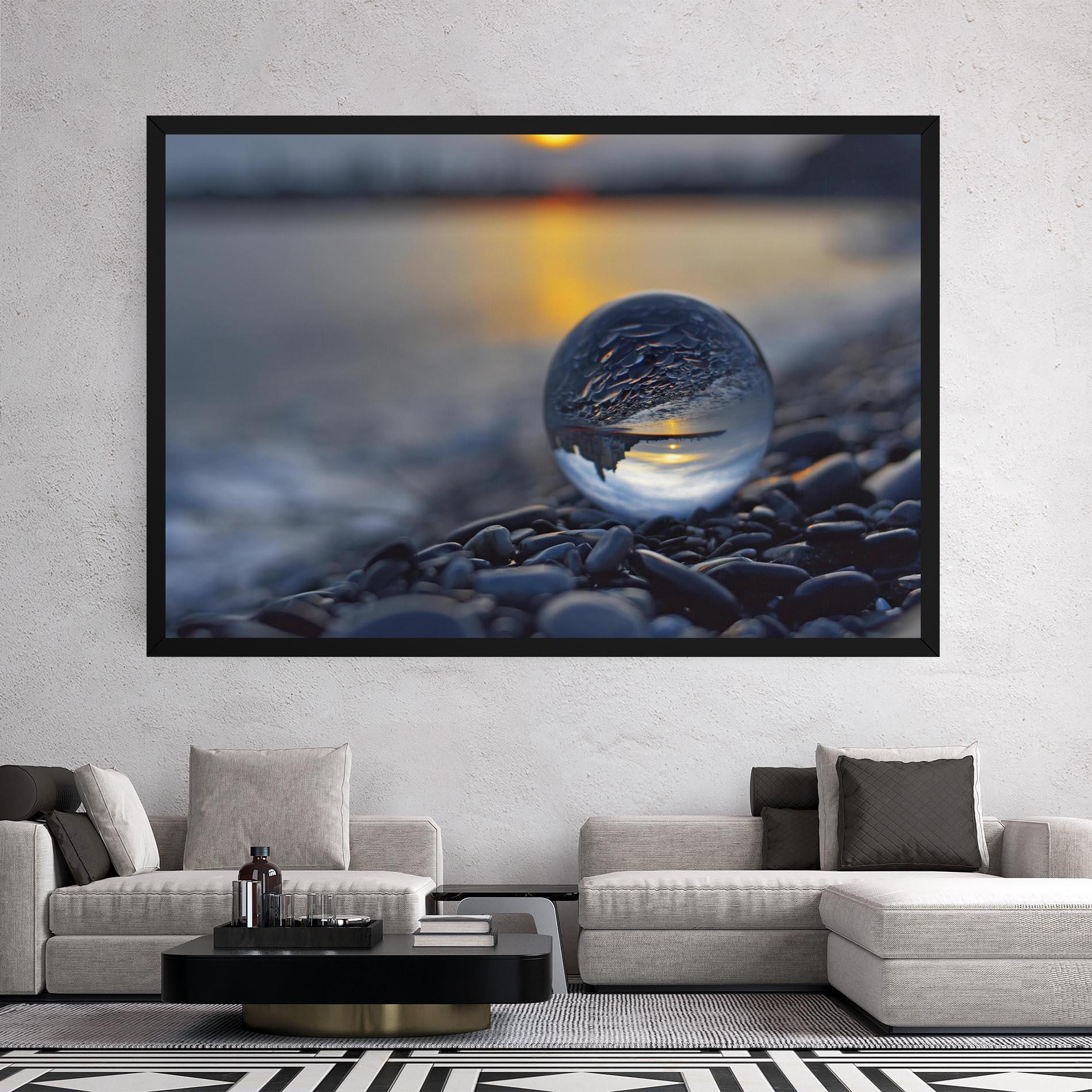 Leinwandbild Sunset Lensball mockup 2