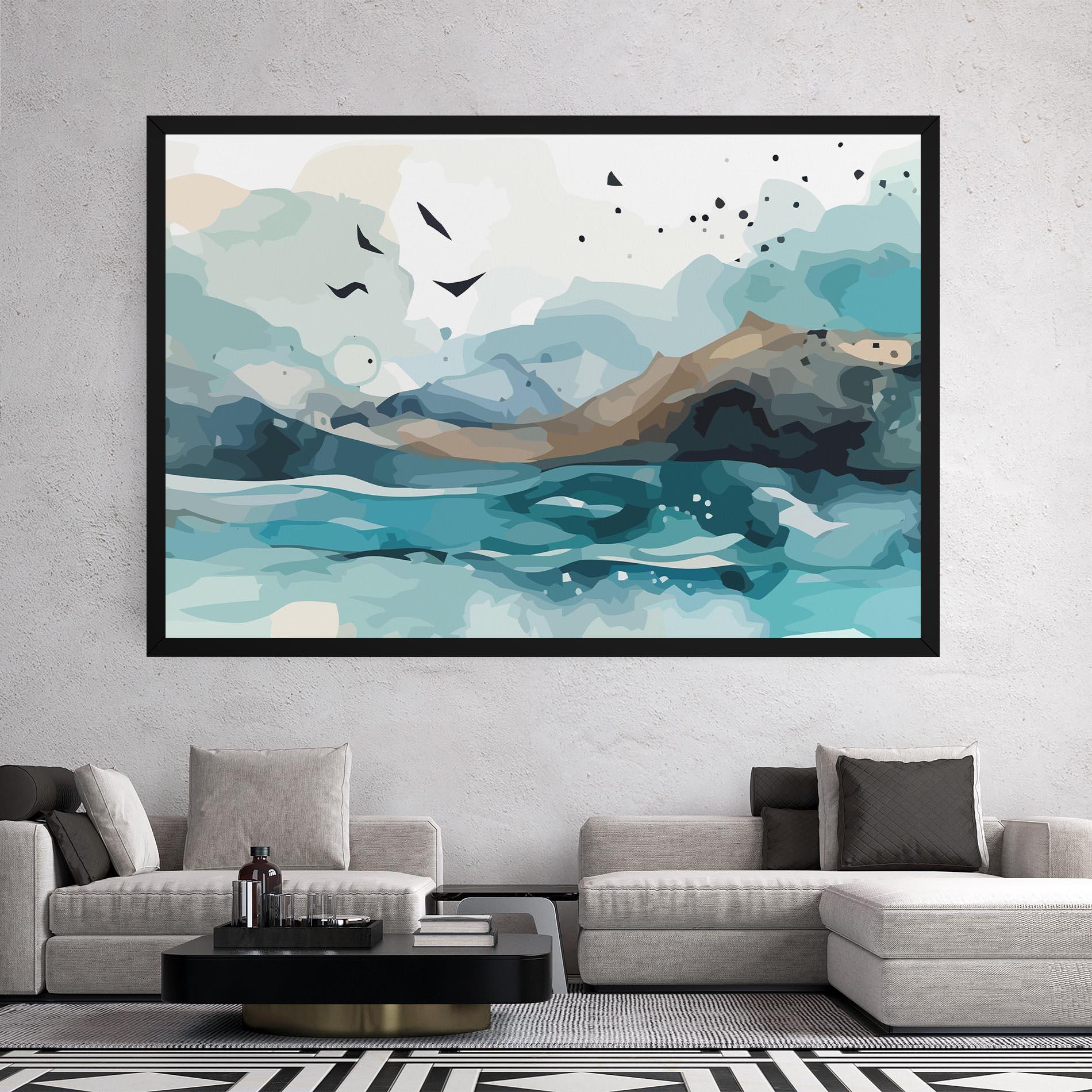 Leinwandbild Water Birds mockup 2