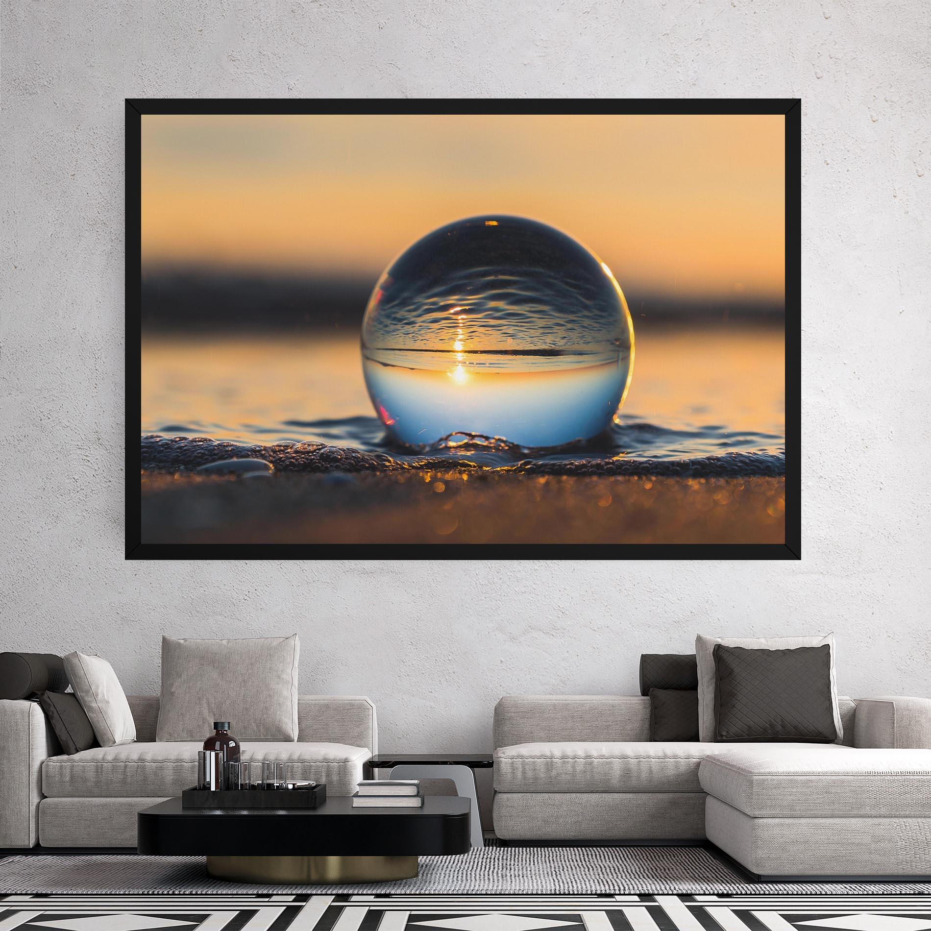 Leinwandbild Water Bubble Reflecting mockup 2