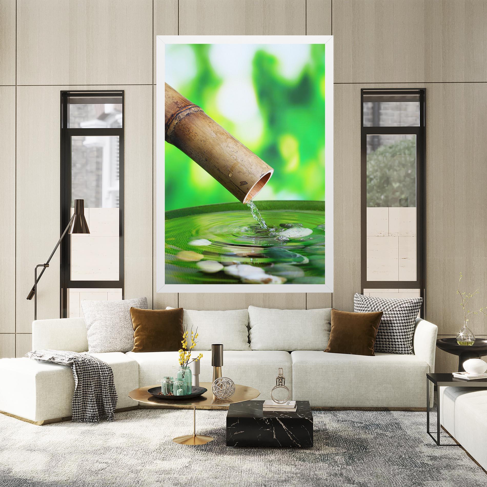 Leinwandbild Bamboo Fountain mockup 2