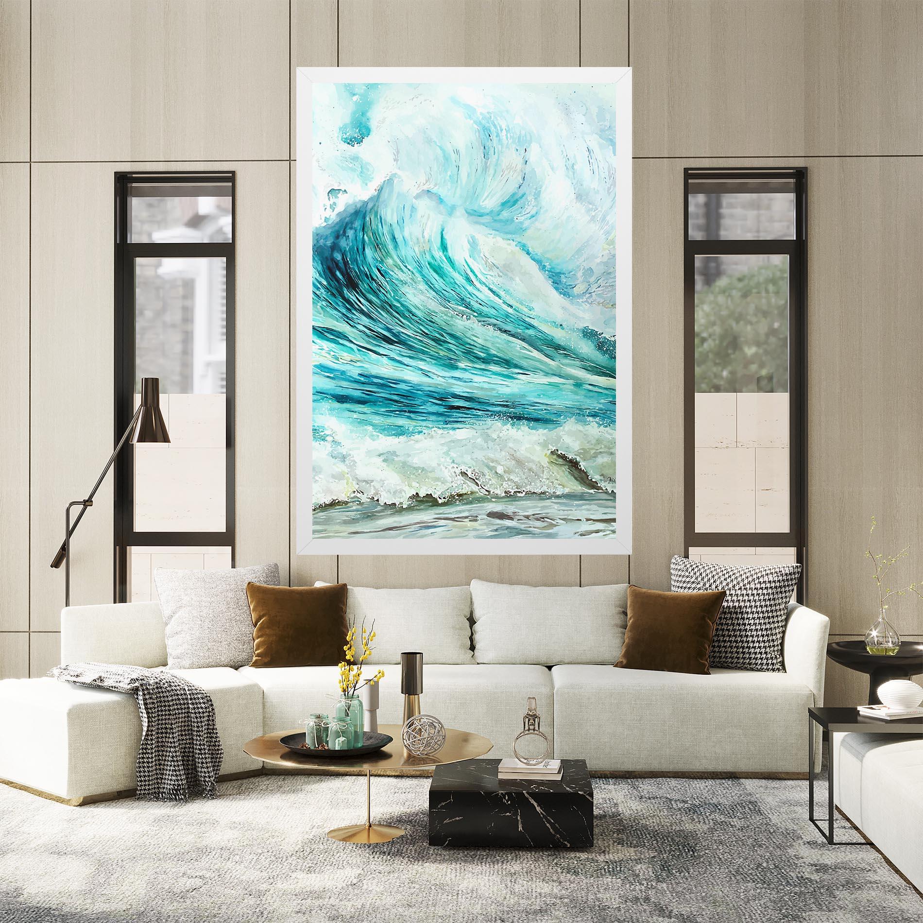 Leinwandbild Sea Watercolor mockup 2