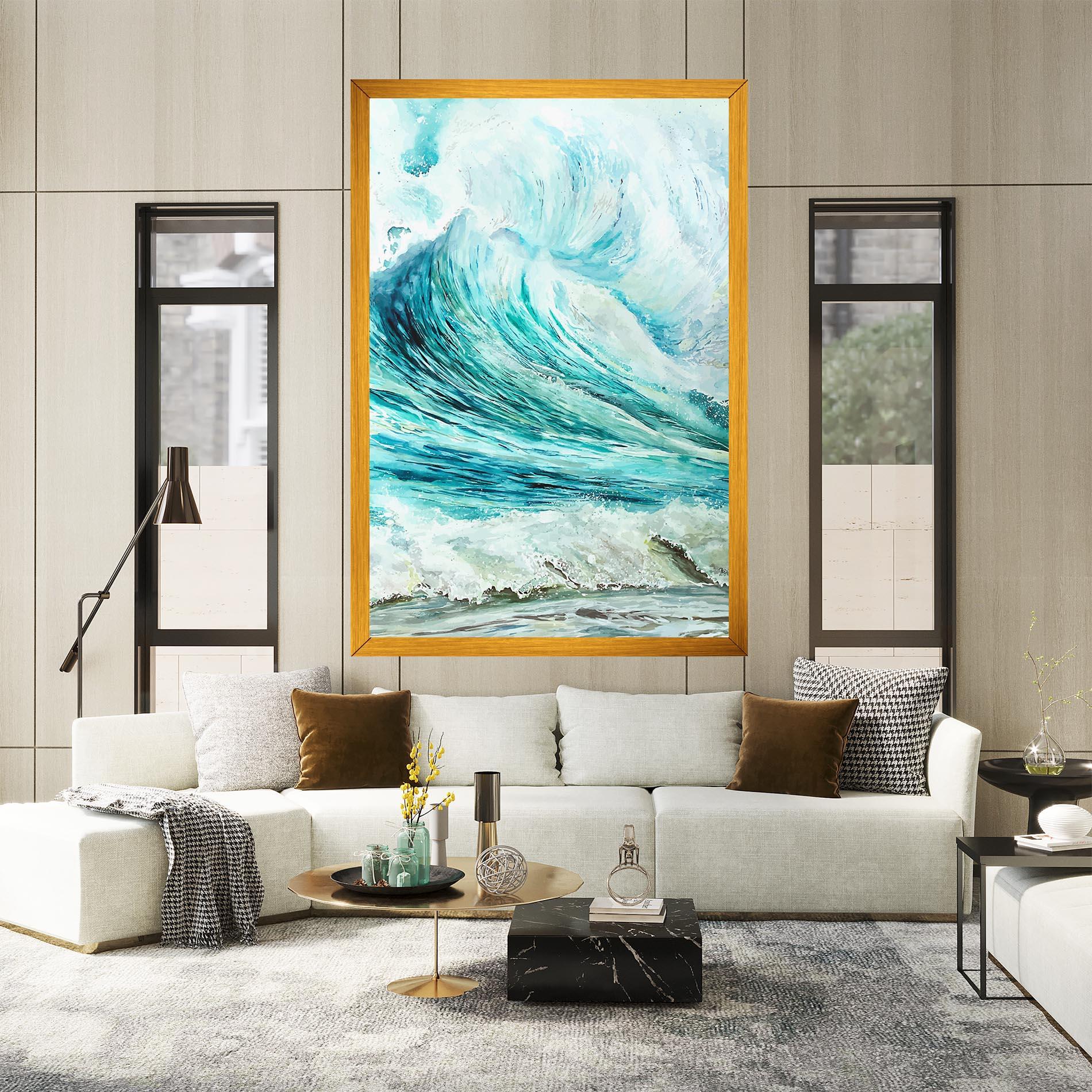 Leinwandbild Sea Watercolor mockup 2