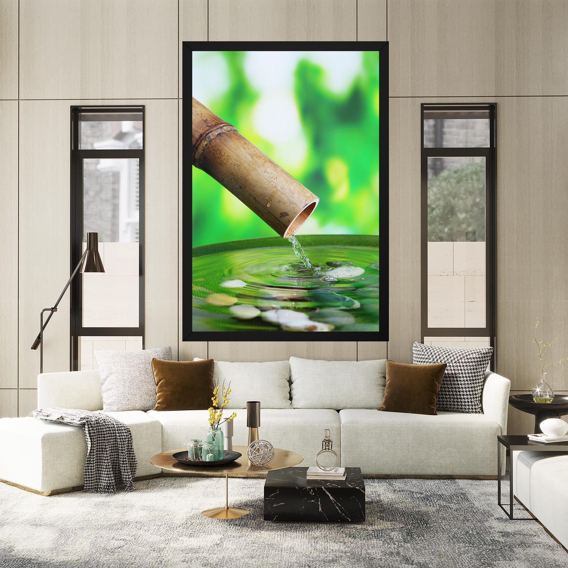 Leinwandbild Bamboo Fountain mockup 2