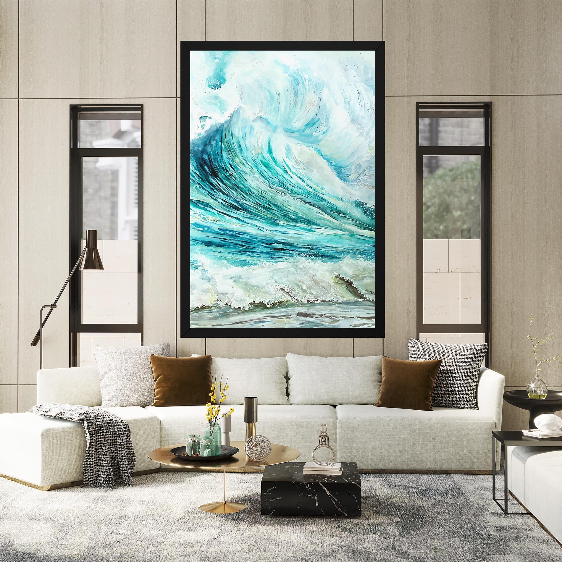 Leinwandbild Sea Watercolor mockup 2