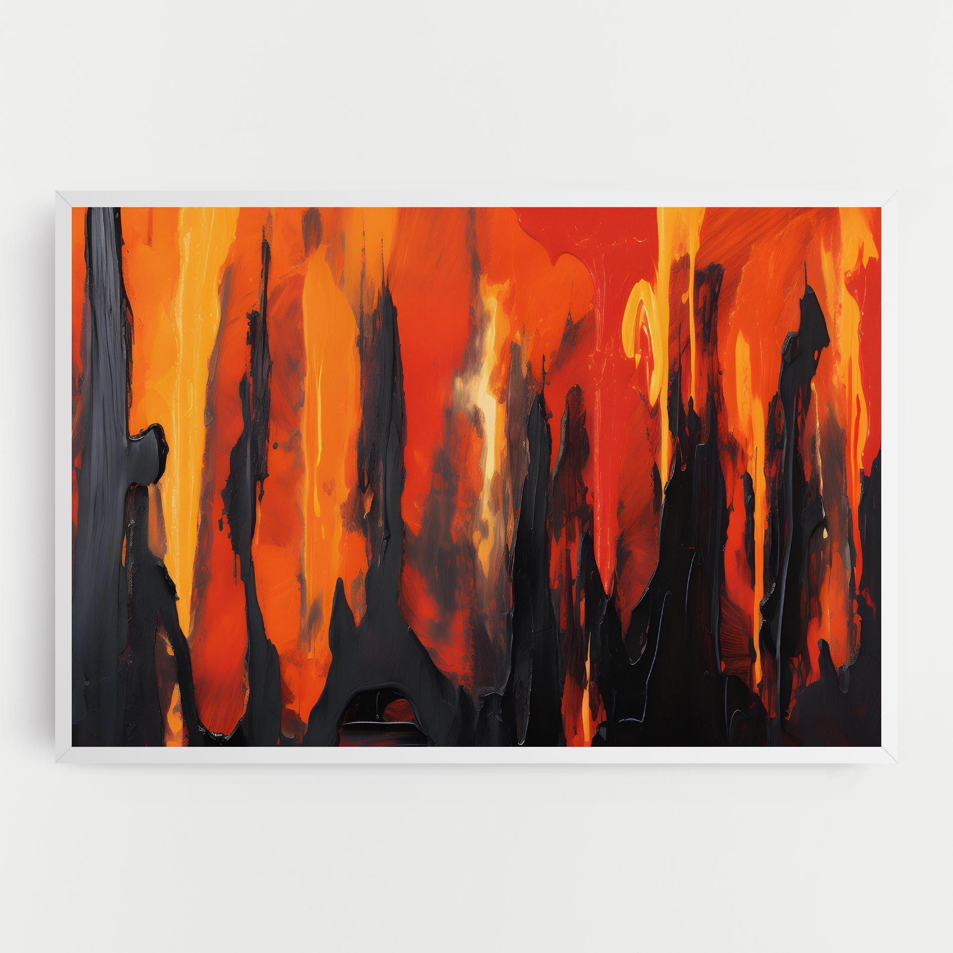 Leinwandbild Abstract Fire Art mockup 0